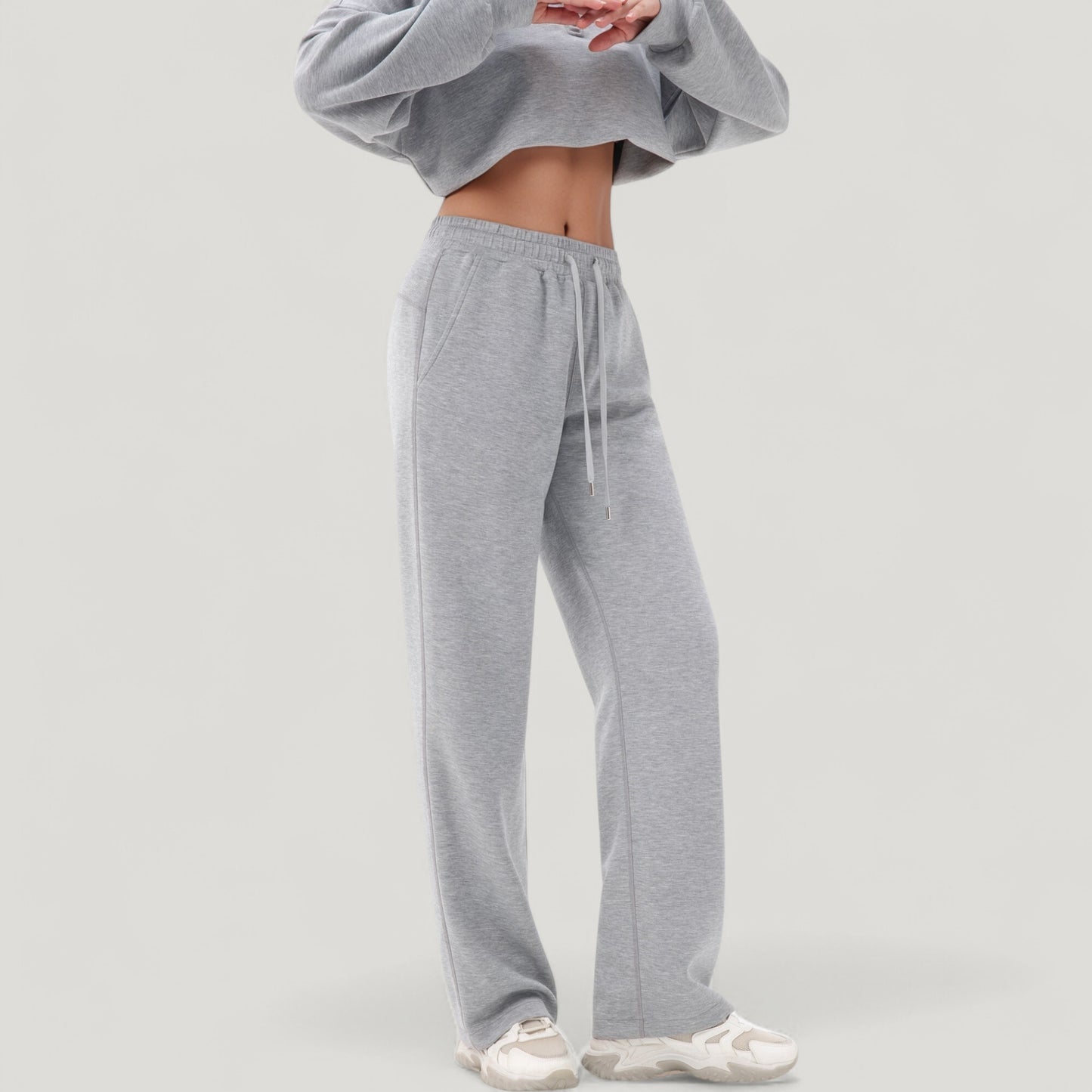 Anna-Kaci Active Women's Wide Leg Lounge Pants with Elastic Drawstring Waist