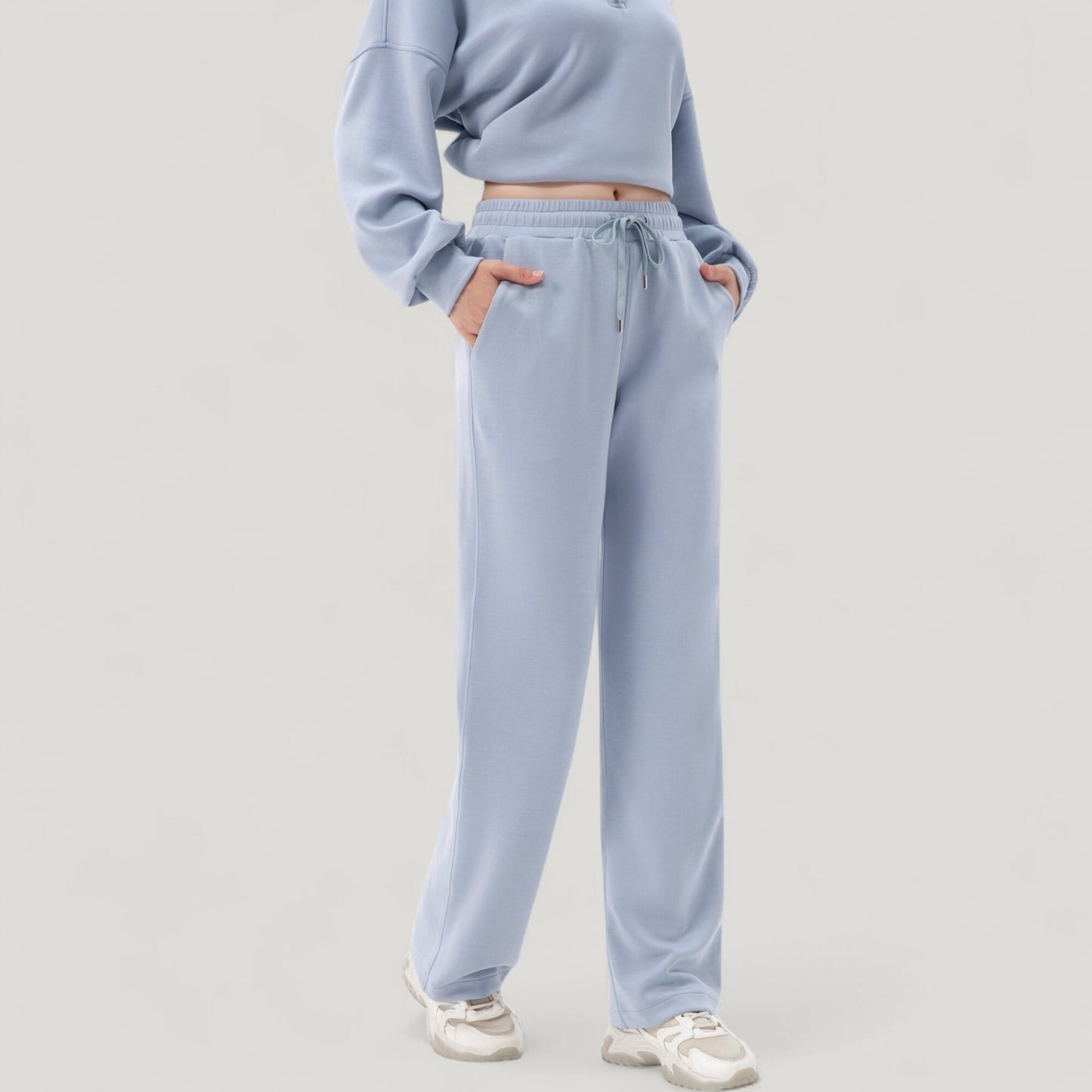 Anna-Kaci Active Women's Wide Leg Lounge Pants with Elastic Drawstring Waist