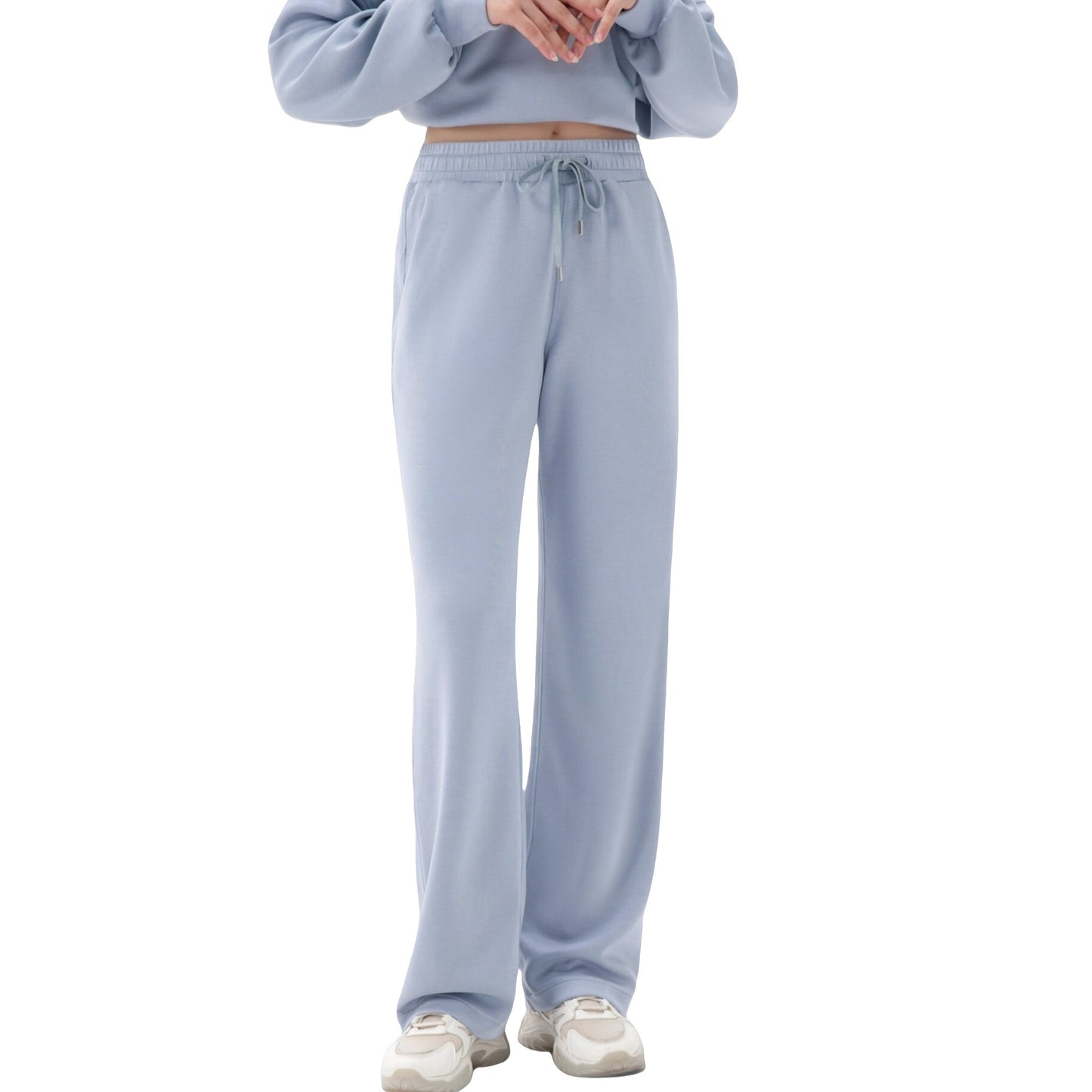 Anna-Kaci Active Women's Wide Leg Lounge Pants with Elastic Drawstring Waist