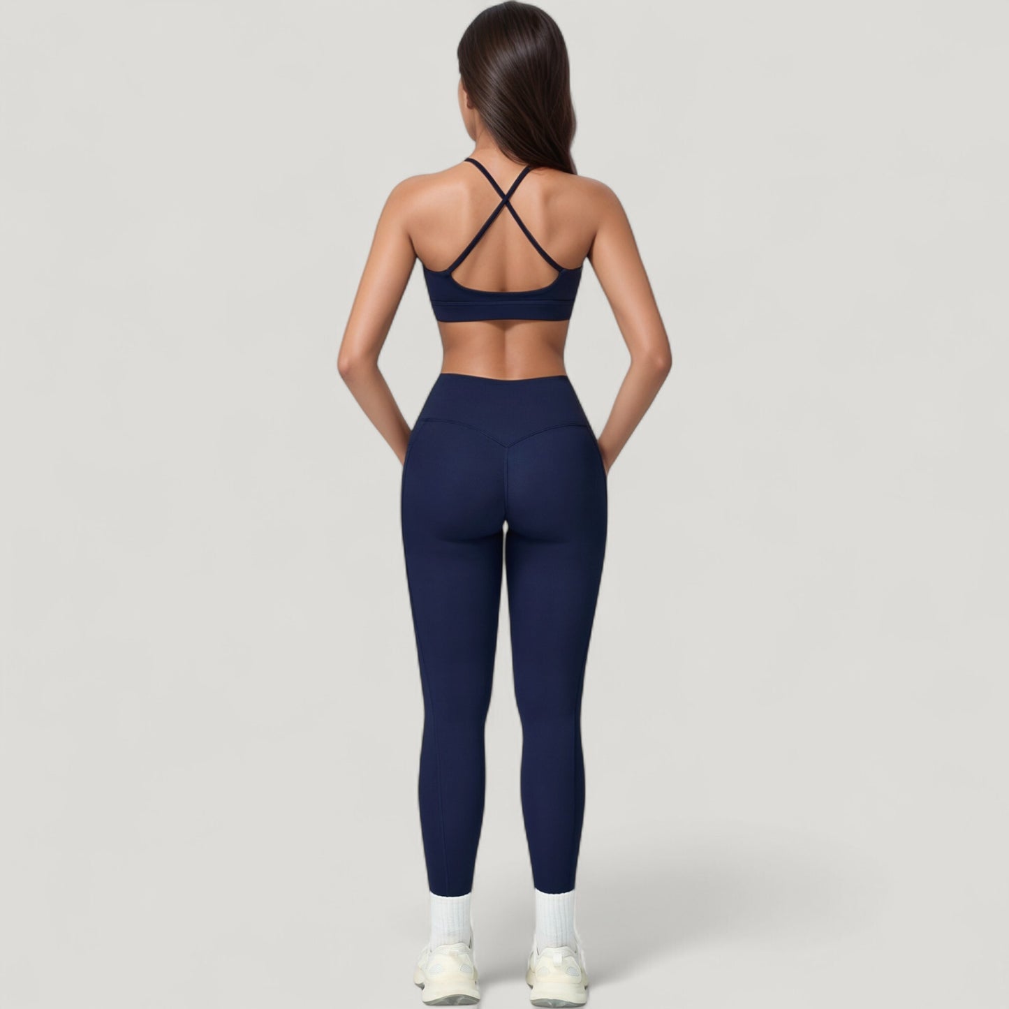 Anna-Kaci Active Women's High Waist Crossover Lounge Leggings with Full Length Slim Fit and Flattering Waistband