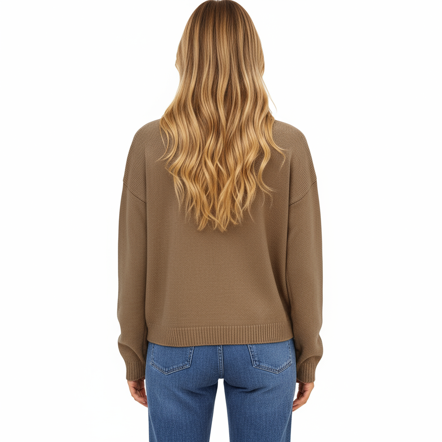 Anna-Kaci Women's Button Front Long Sleeve Knit Cardigan with Stand Collar and Front Pocket