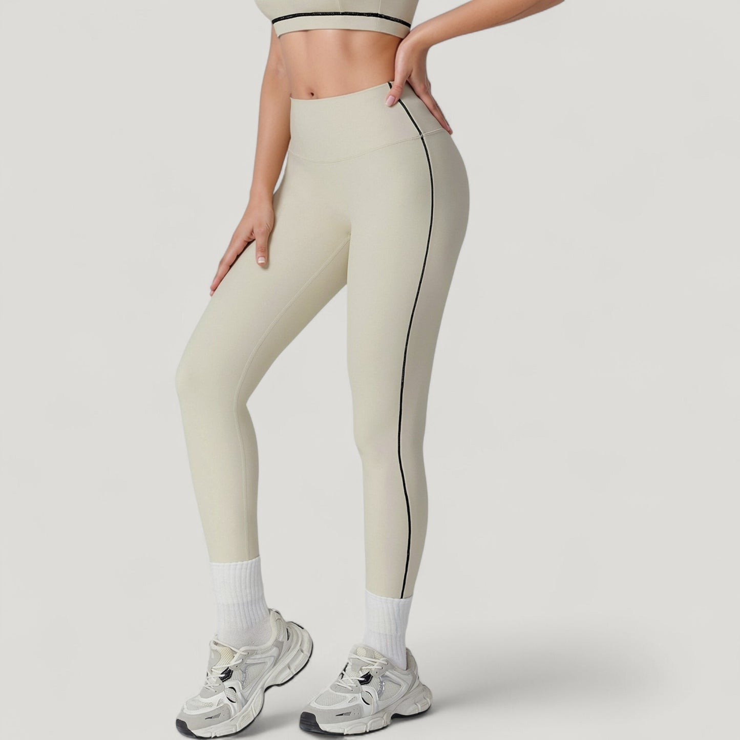 Anna-Kaci Active Women's High Waist Contoured Seam Activewear Leggings with Stretch Fit and Full Length