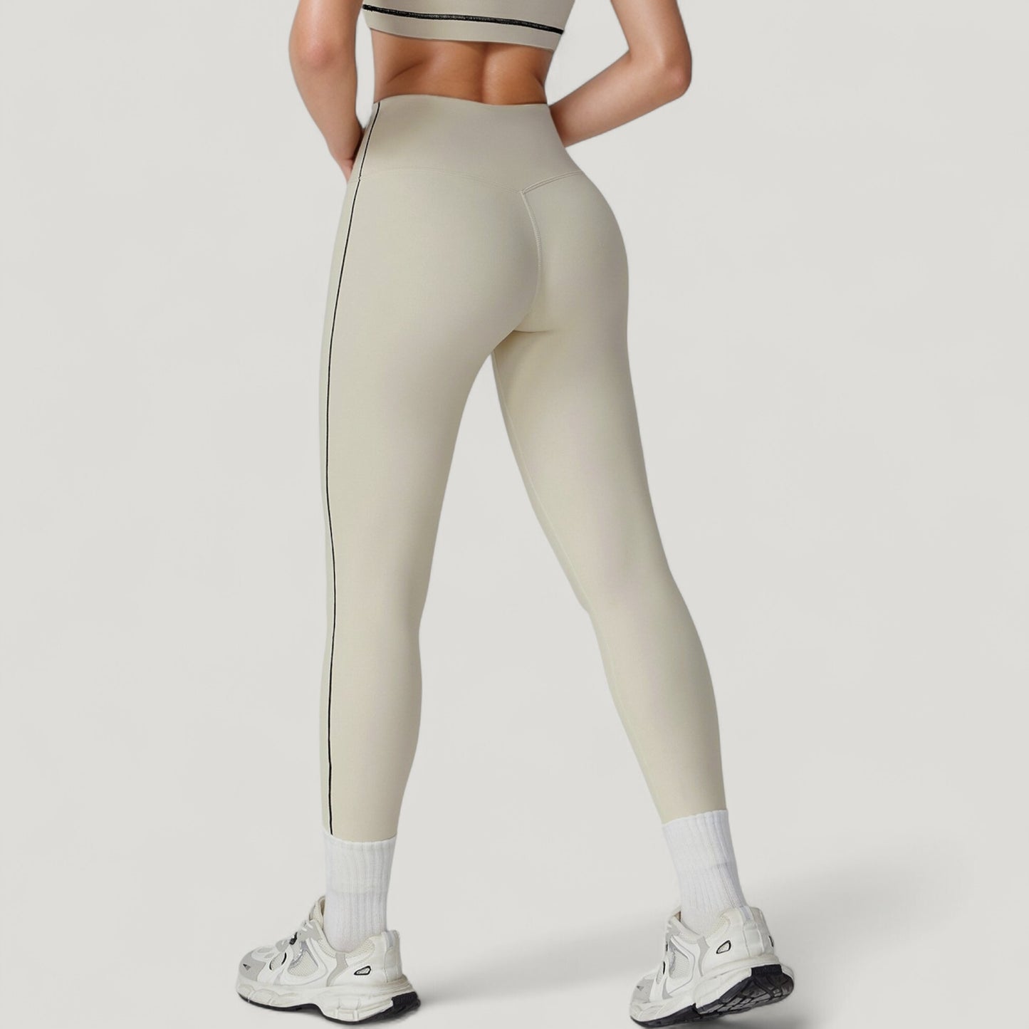 Anna-Kaci Active Women's High Waist Contoured Seam Activewear Leggings with Stretch Fit and Full Length