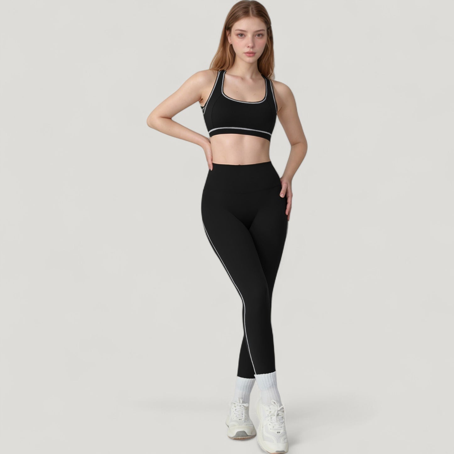 Anna-Kaci Active Women's High Waist Contoured Seam Activewear Leggings with Stretch Fit and Full Length