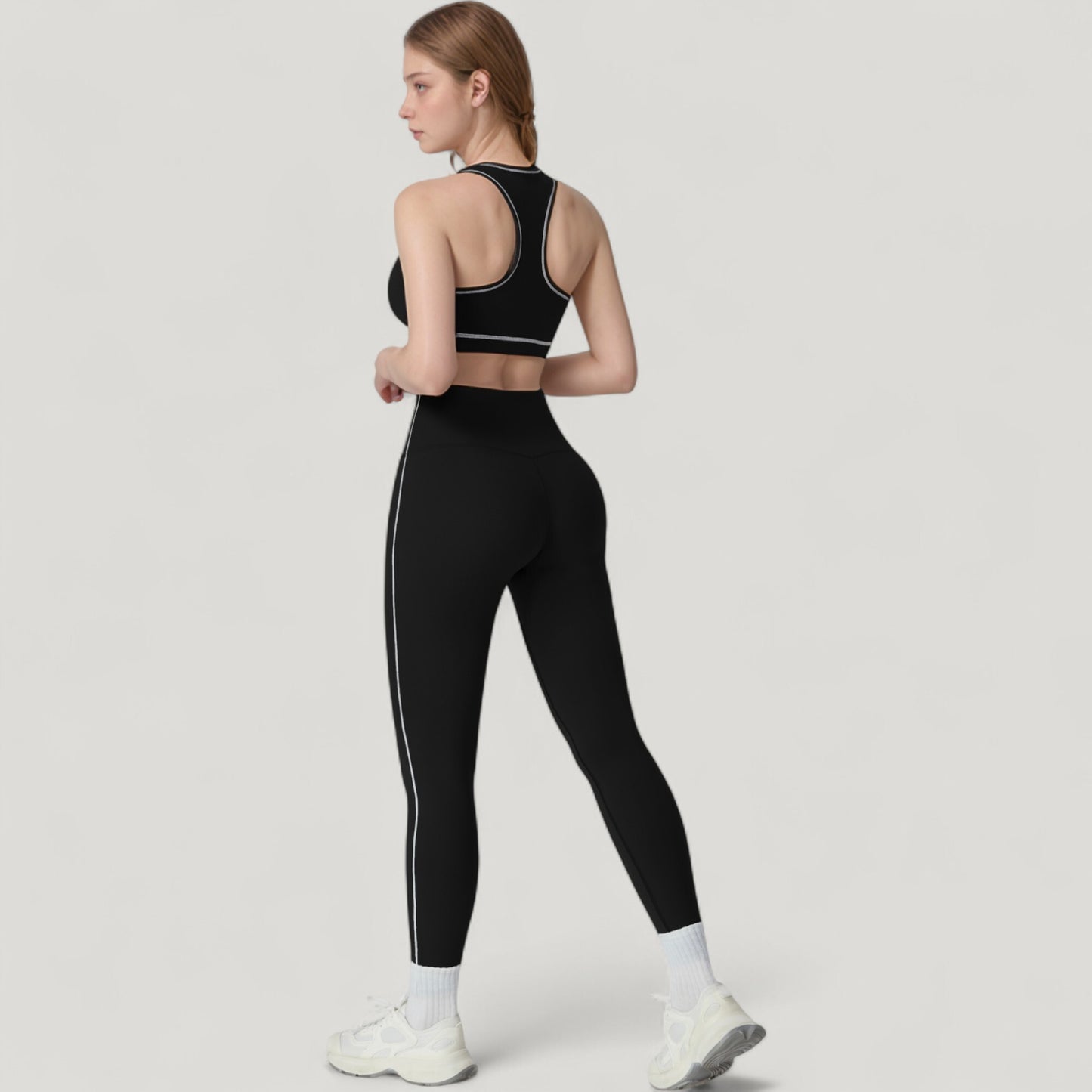 Anna-Kaci Active Women's High Waist Contoured Seam Activewear Leggings with Stretch Fit and Full Length