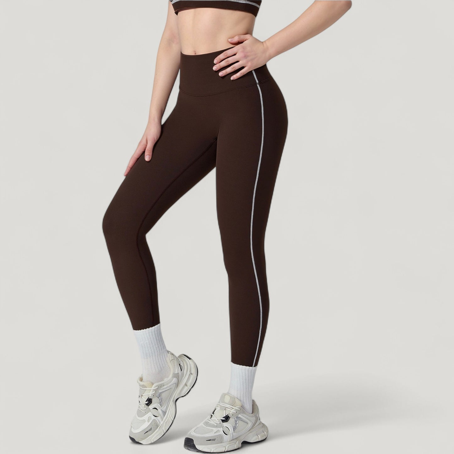 Anna-Kaci Active Women's High Waist Contoured Seam Activewear Leggings with Stretch Fit and Full Length