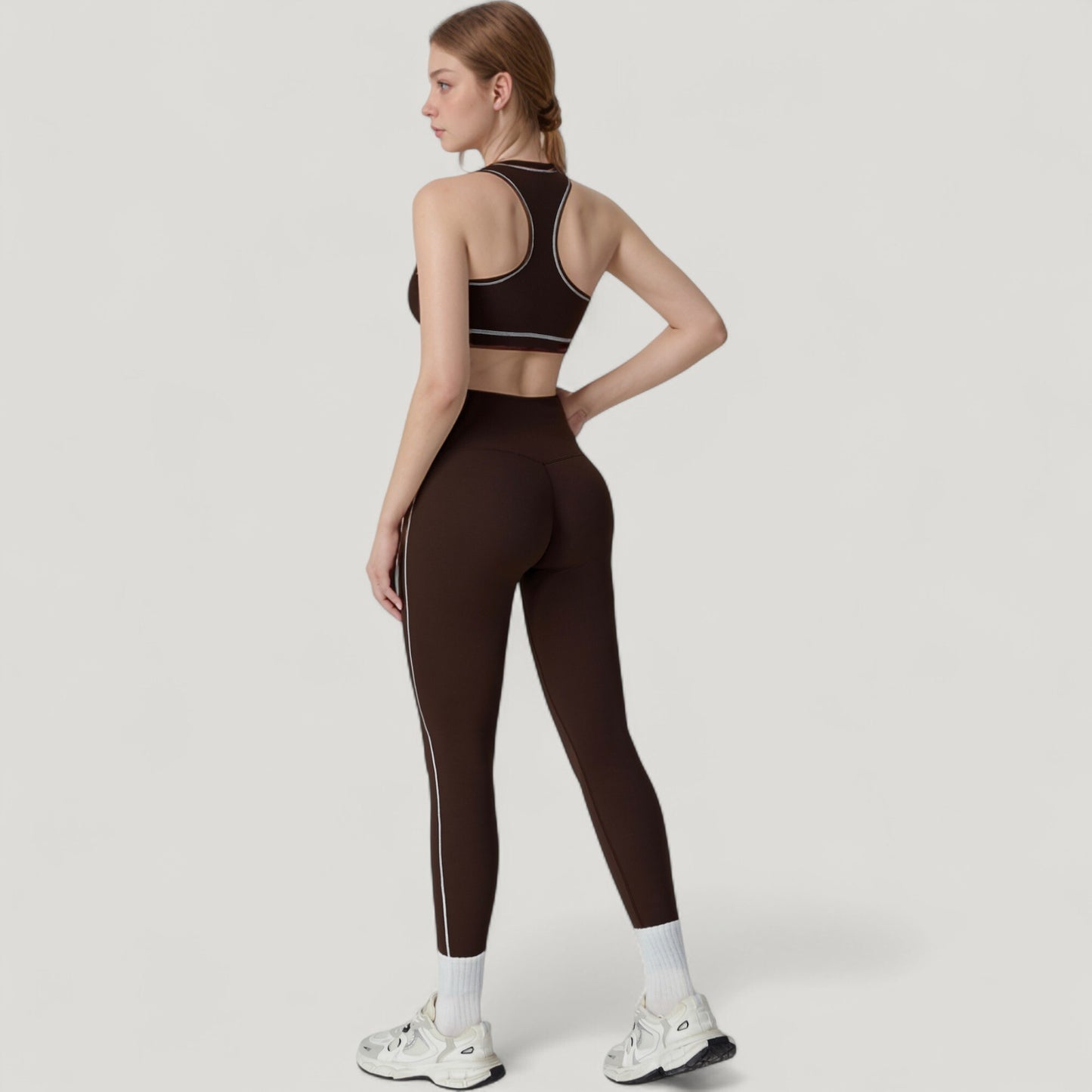Anna-Kaci Active Women's High Waist Contoured Seam Activewear Leggings with Stretch Fit and Full Length