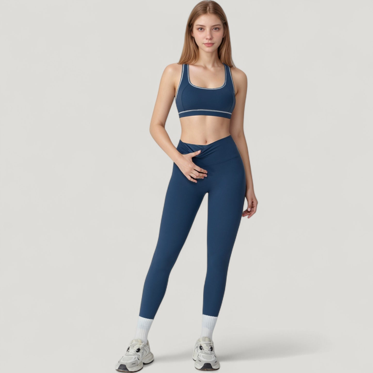 Anna-Kaci Active Women's High Waist Contoured Seam Activewear Leggings with Stretch Fit and Full Length