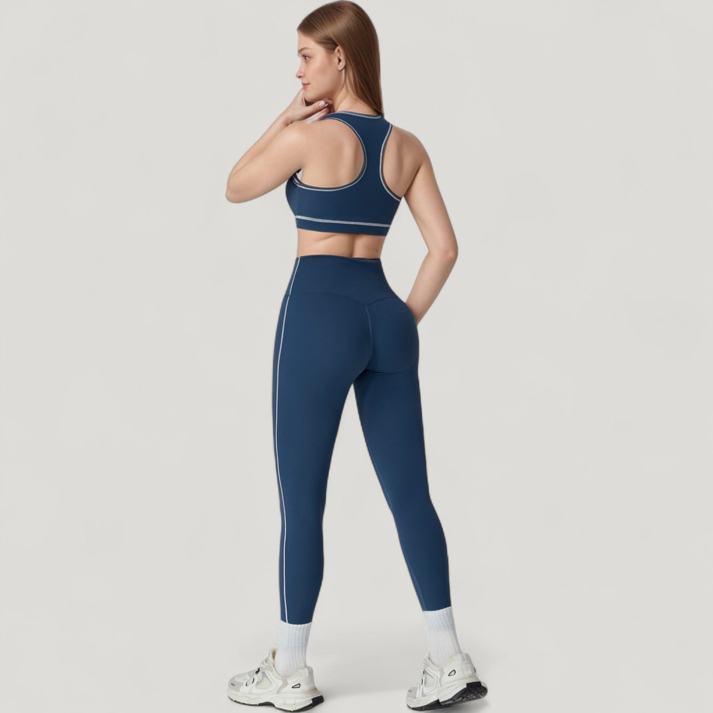 Anna-Kaci Active Women's High Waist Contoured Seam Activewear Leggings with Stretch Fit and Full Length