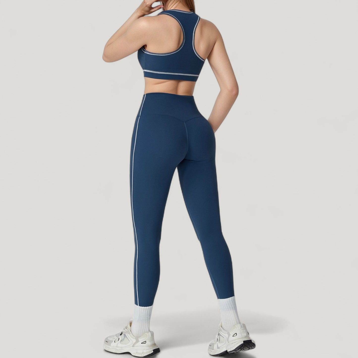 Anna-Kaci Active Women's High Waist Contoured Seam Activewear Leggings with Stretch Fit and Full Length