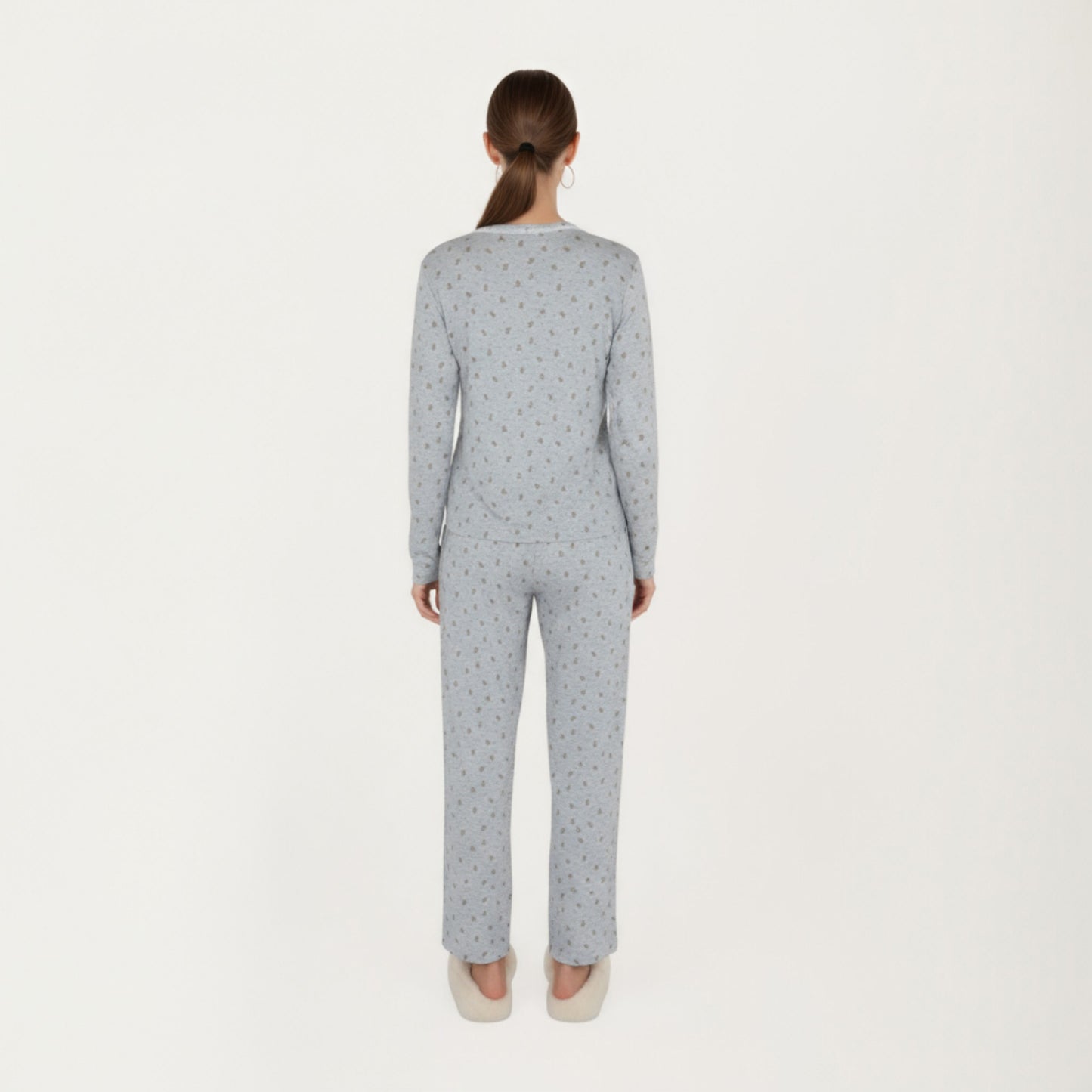 Anna-Kaci Lounge Women's 3-Piece Set Long Sleeve Padded Button Top, Camisole, and Relaxed Fit Pants Pajama Set with Soft Knit Fabric