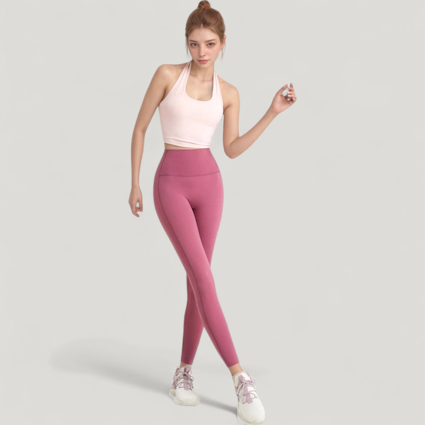 Anna-Kaci Active Women's Halter Neck Athletic Crop Top with Cross Back Detail and Stretch Fabric