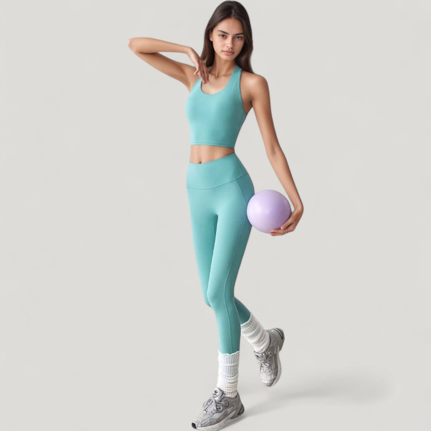 Anna-Kaci Active Women's Halter Neck Athletic Crop Top with Cross Back Detail and Stretch Fabric