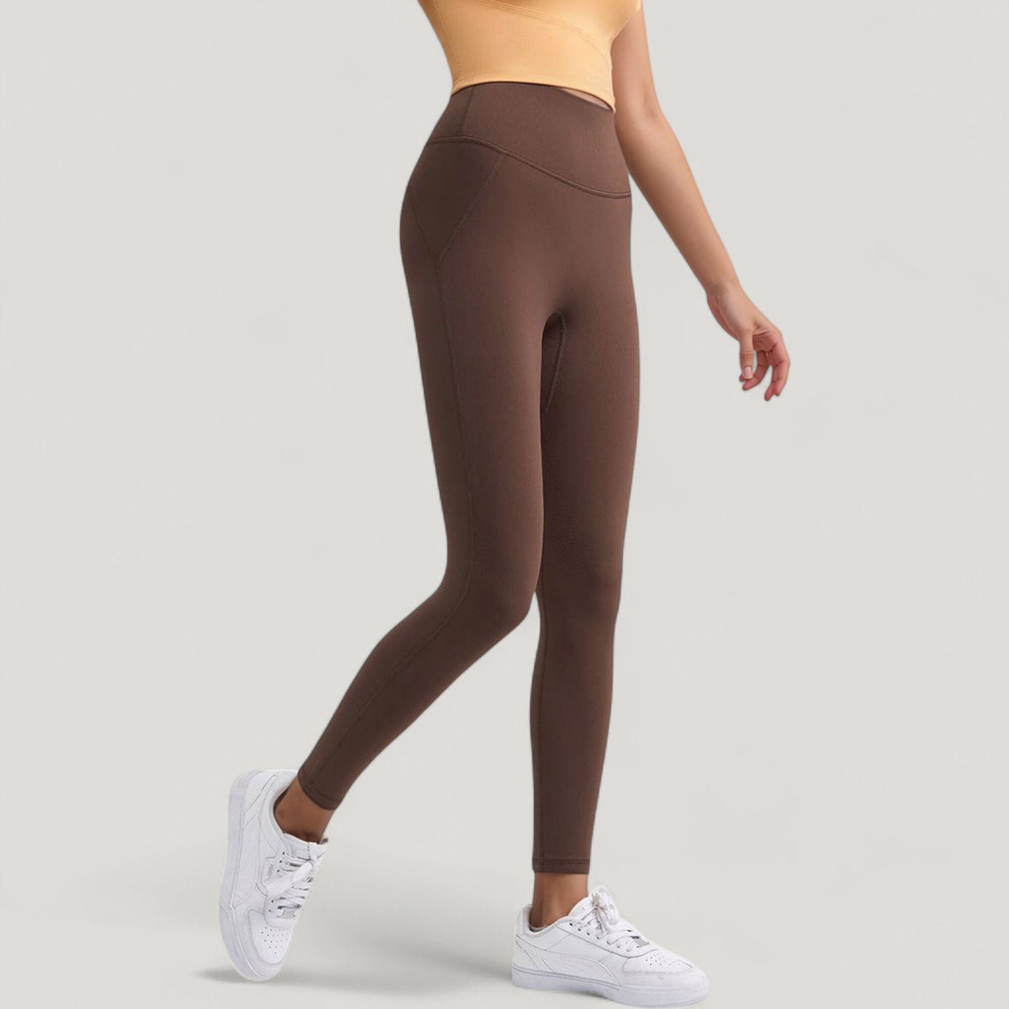 Anna-Kaci Active Women's High Waist Full Length Active Leggings with Wide Waistband and Seamless Design