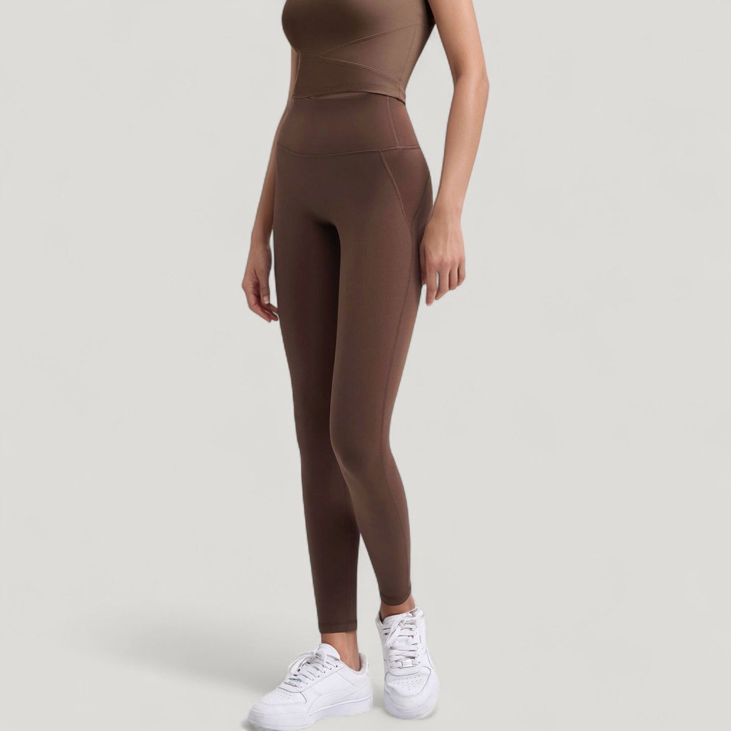 Anna-Kaci Active Women's High Waist Full Length Active Leggings with Wide Waistband and Seamless Design