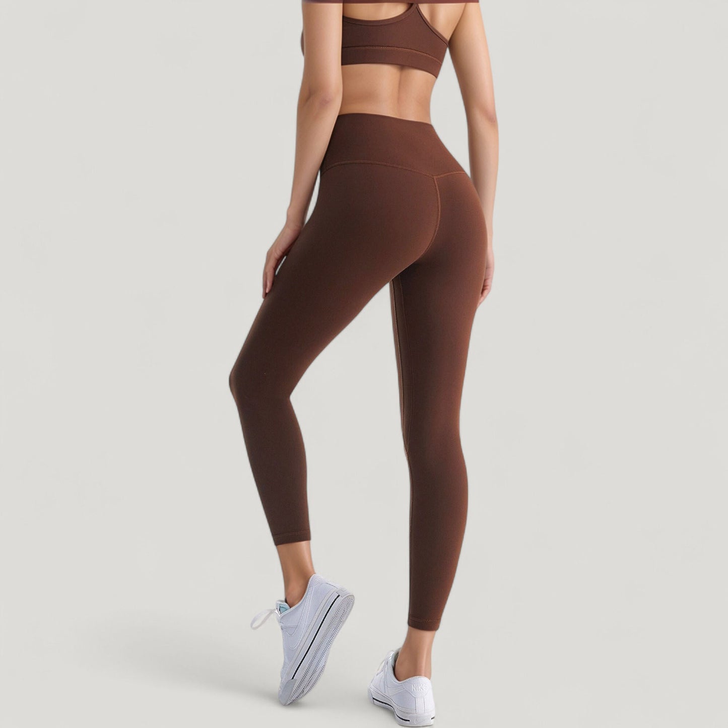 Anna-Kaci Active Women's High Waist Full Length Active Leggings with Wide Waistband and Seamless Design