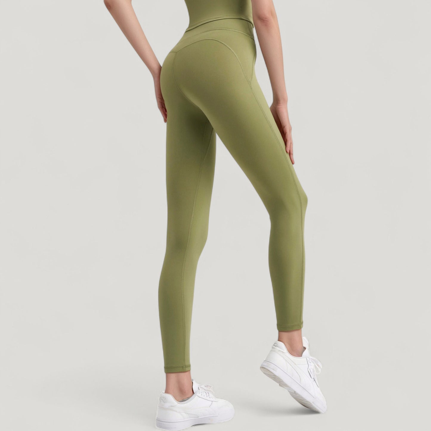 Anna-Kaci Active Women's High Waist Full Length Active Leggings with Wide Waistband and Seamless Design