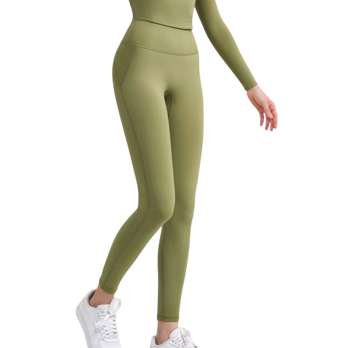 Anna-Kaci Active Women's High Waist Full Length Active Leggings with Wide Waistband and Seamless Design