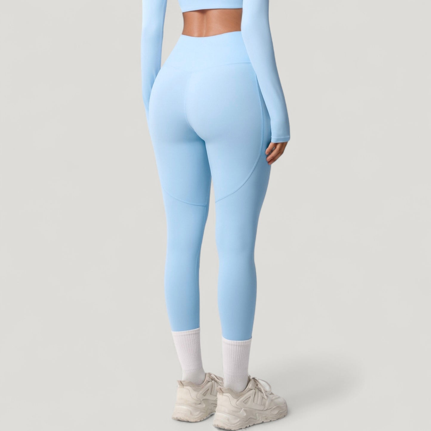 Anna-Kaci Active Women's High Waist Full Length Leggings with Side Pockets and Wide Waistband