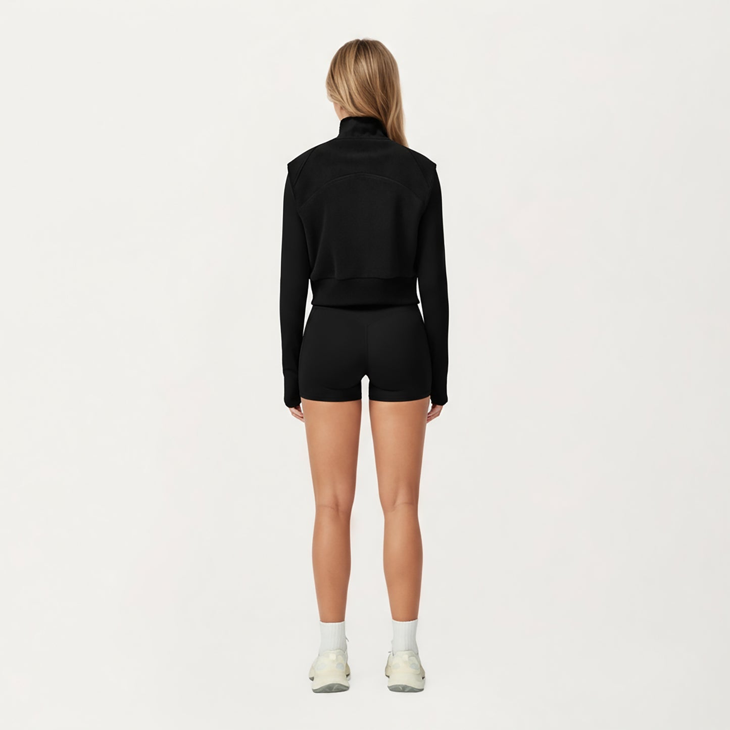 Anna-Kaci Active Women's Cropped Zip Closure Vest with Stand Collar and Fitted Hem