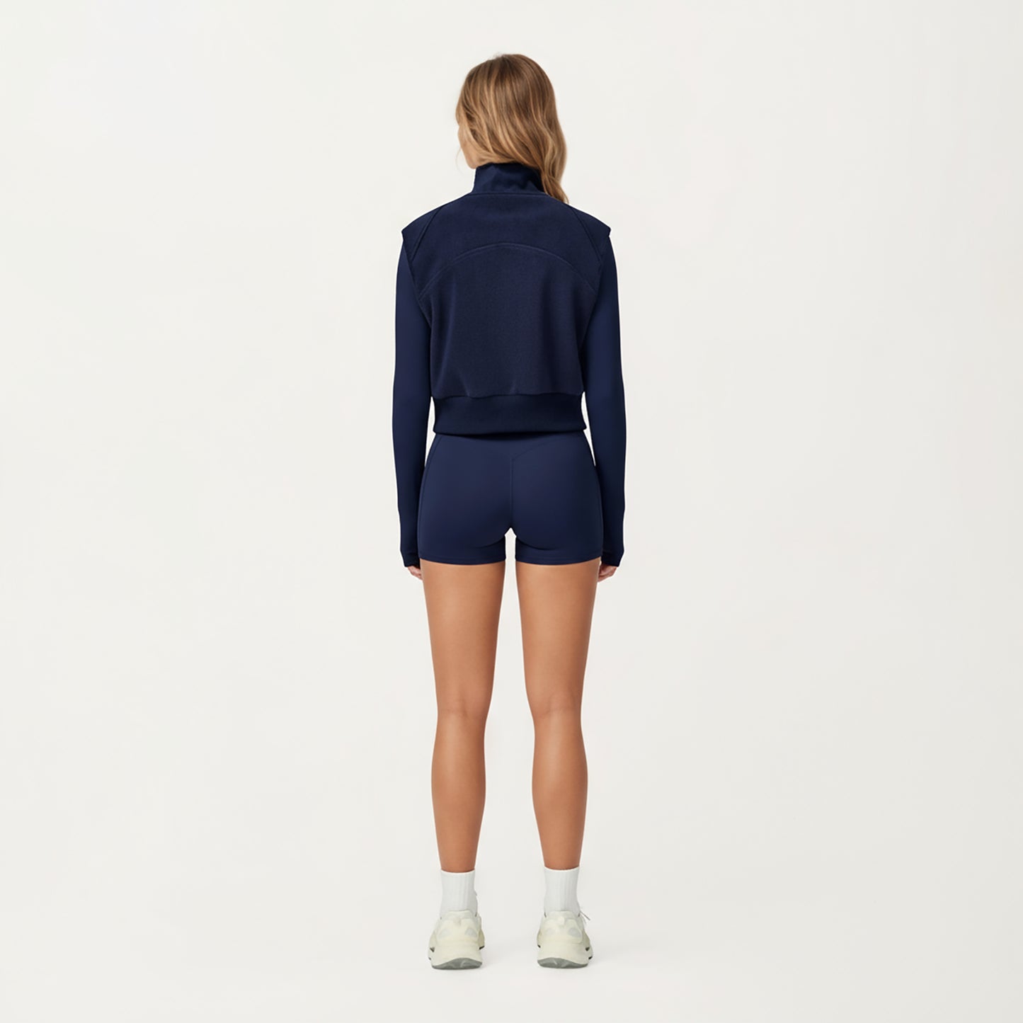 Anna-Kaci Active Women's Cropped Zip Closure Vest with Stand Collar and Fitted Hem