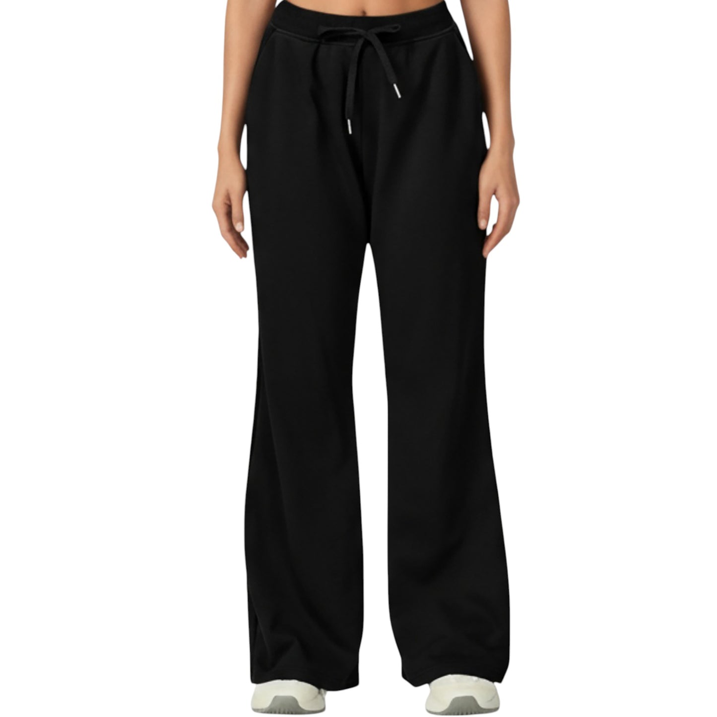 Anna-Kaci Active Women's Wide Leg High Waist Drawstring Pants with Relaxed Fit and Soft Stretch Fabric