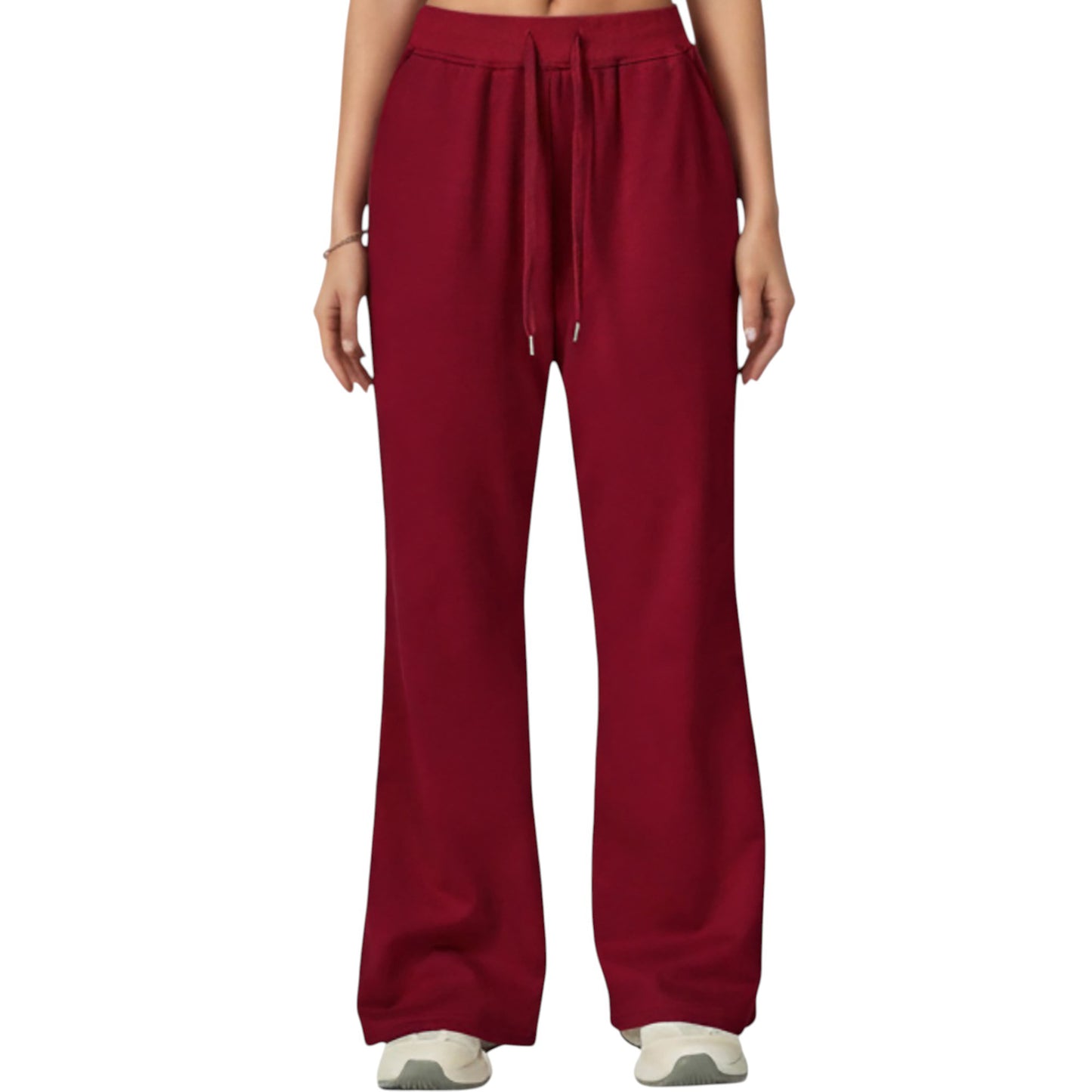 Anna-Kaci Active Women's Wide Leg High Waist Drawstring Pants with Relaxed Fit and Soft Stretch Fabric