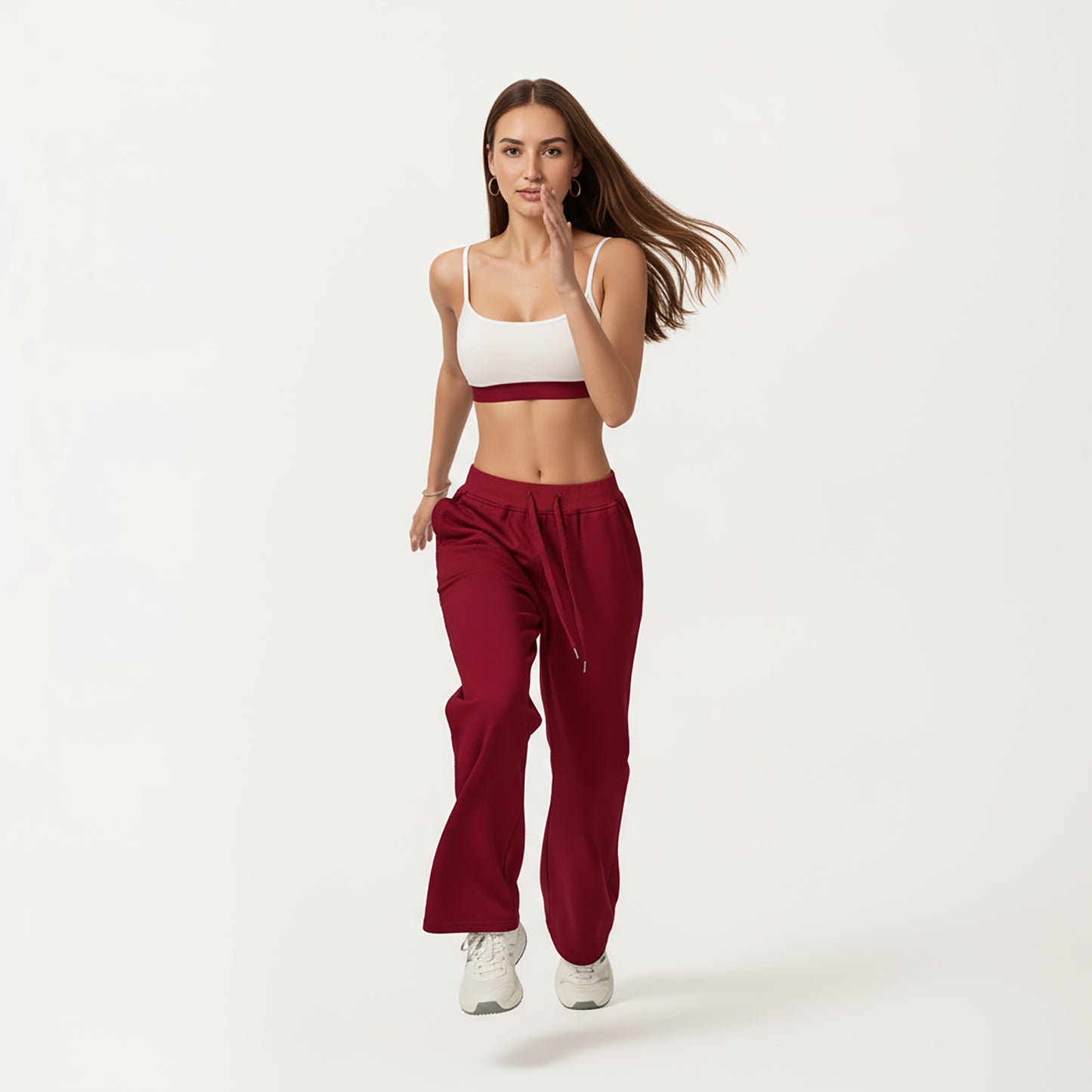 Anna-Kaci Active Women's Wide Leg High Waist Drawstring Pants with Relaxed Fit and Soft Stretch Fabric