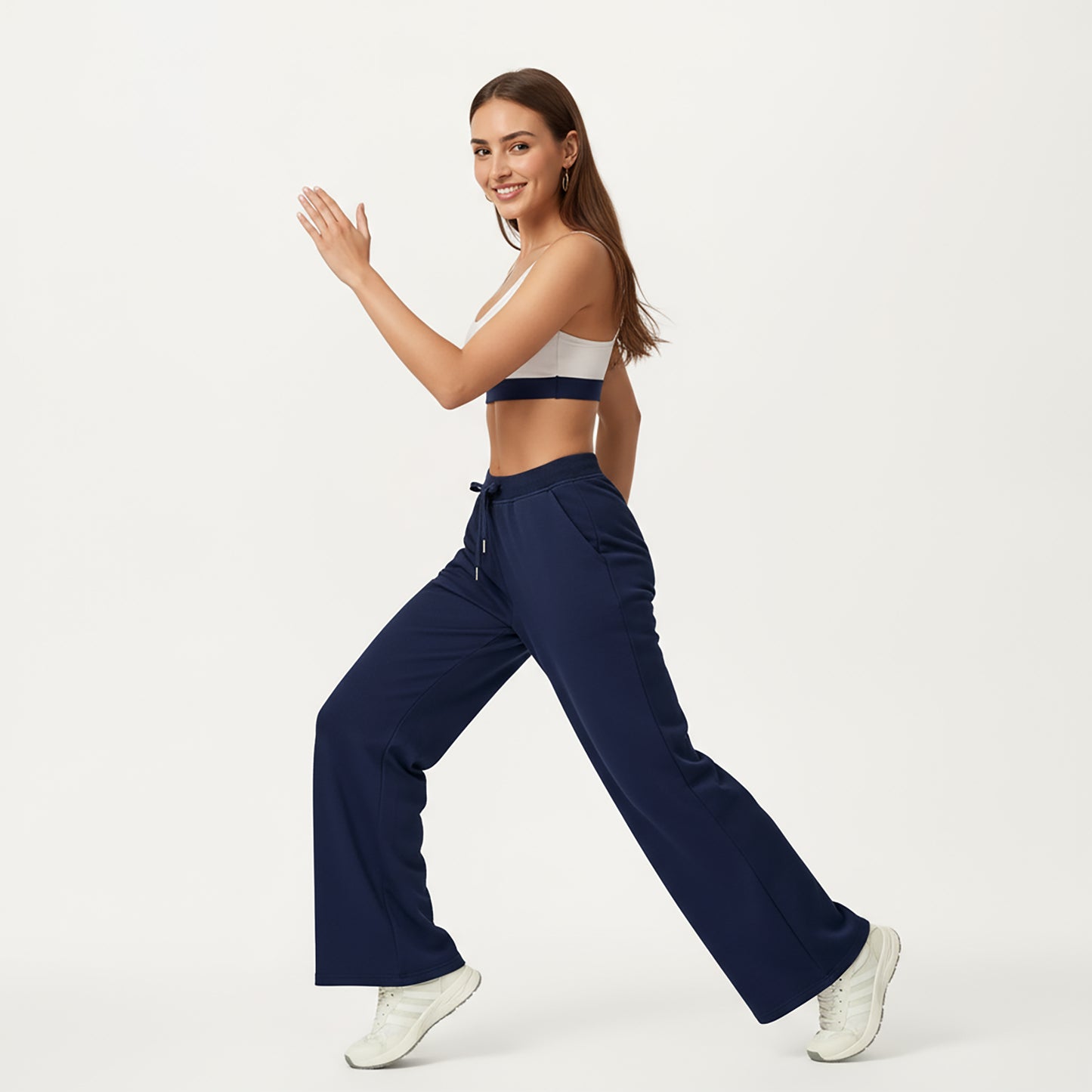 Anna-Kaci Active Women's Wide Leg High Waist Drawstring Pants with Relaxed Fit and Soft Stretch Fabric