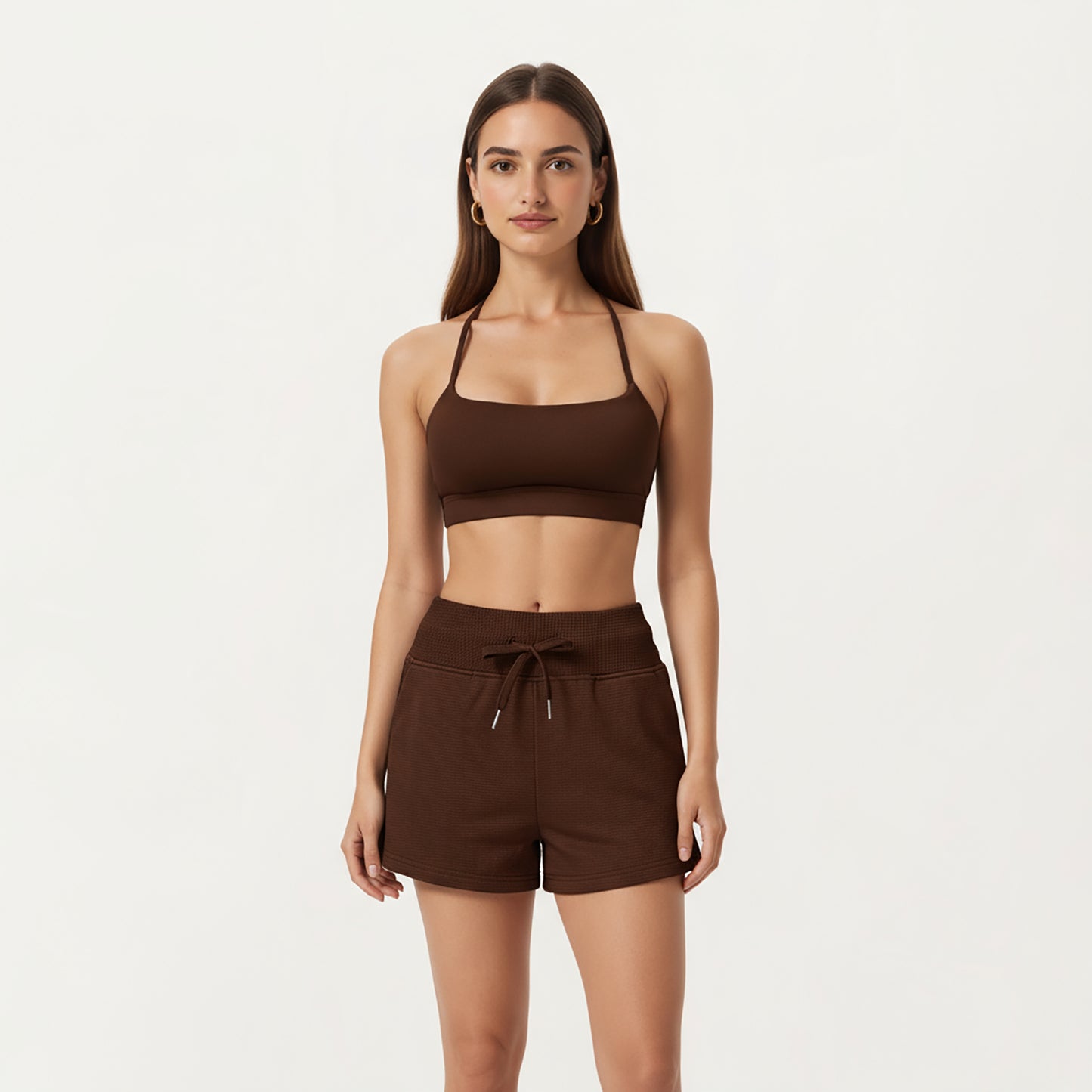 Anna-Kaci Active Women's High Waist Drawstring Athletic Shorts with Soft Stretch Fabric and Side Pockets