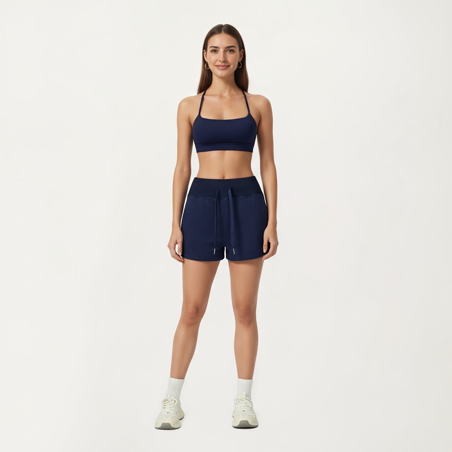 Anna-Kaci Active Women's High Waist Drawstring Athletic Shorts with Soft Stretch Fabric and Side Pockets