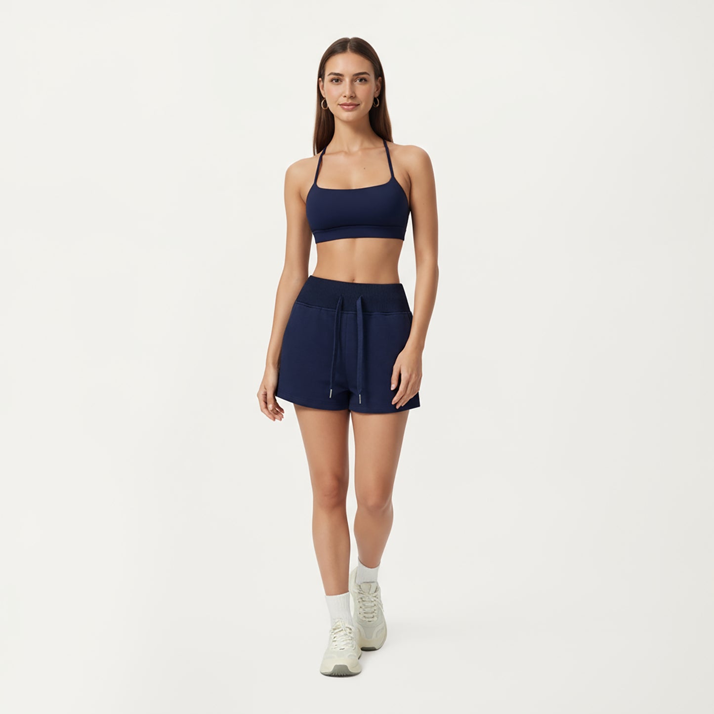 Anna-Kaci Active Women's High Waist Drawstring Athletic Shorts with Soft Stretch Fabric and Side Pockets