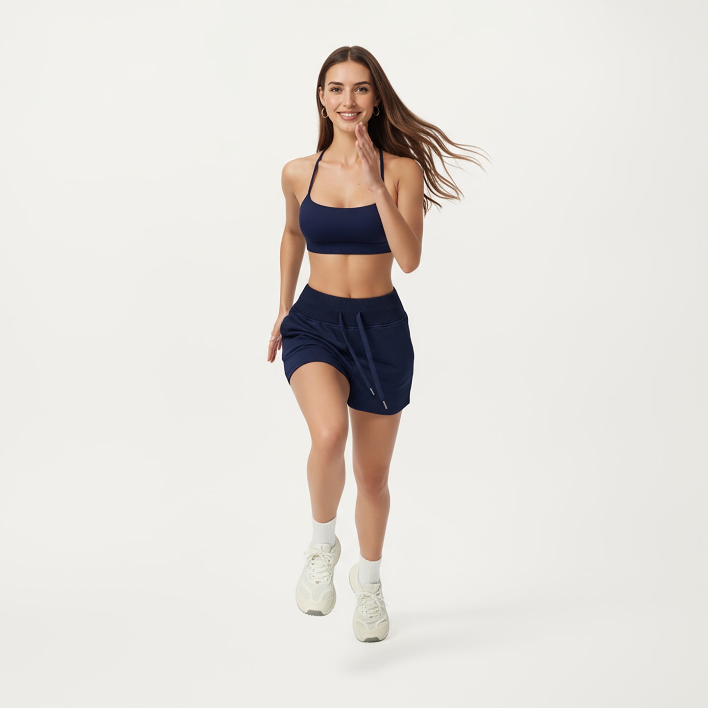 Anna-Kaci Active Women's High Waist Drawstring Athletic Shorts with Soft Stretch Fabric and Side Pockets