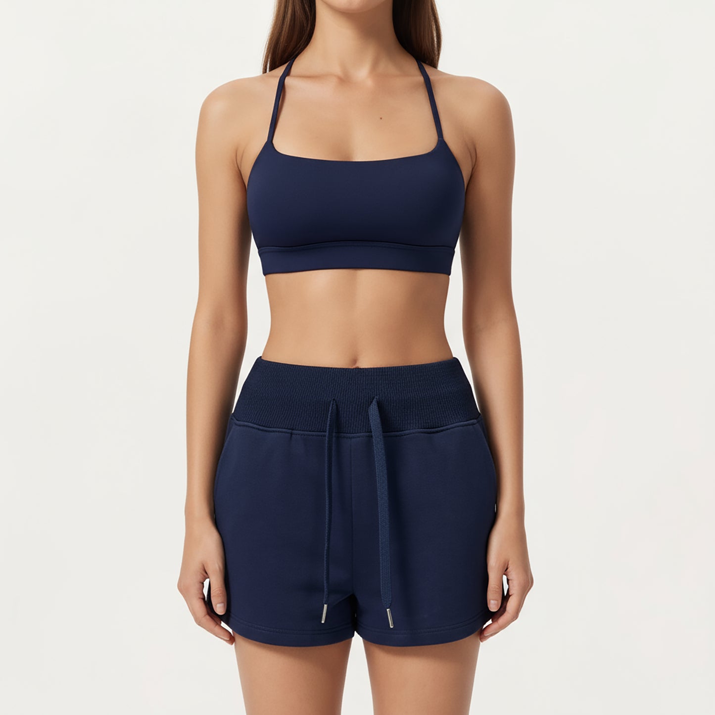 Anna-Kaci Active Women's High Waist Drawstring Athletic Shorts with Soft Stretch Fabric and Side Pockets