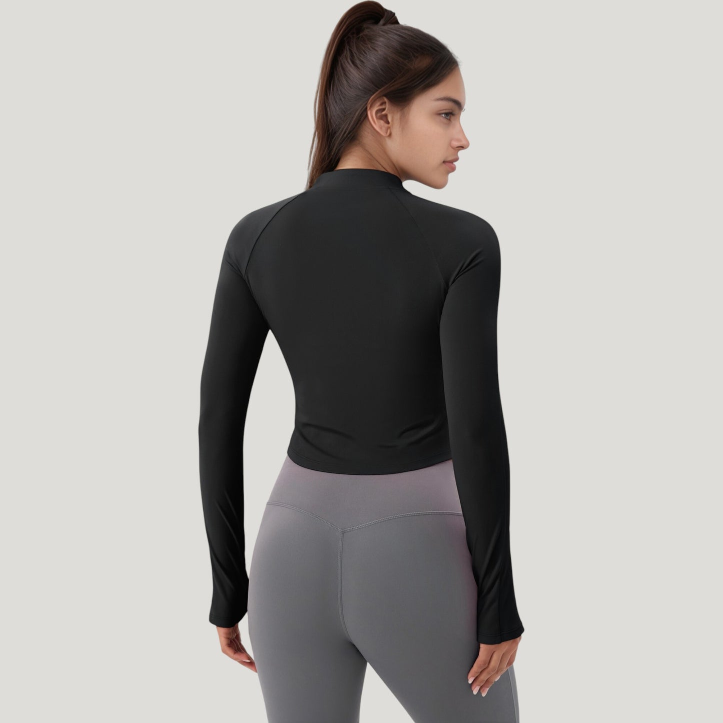 Anna-Kaci Active Women's Long Sleeve Zip Front Activewear Jacket with Streamlined Fit and Lightweight Performance Fabric