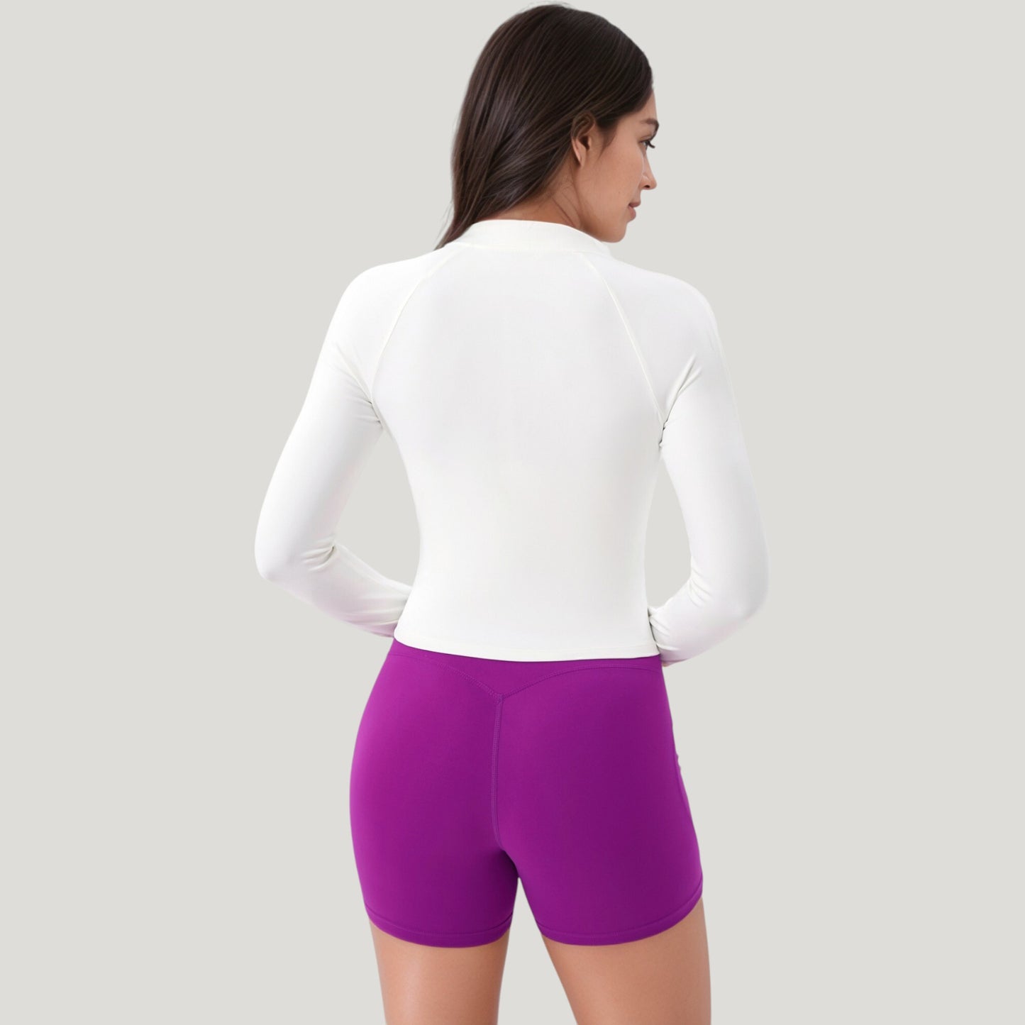 Anna-Kaci Active Women's Long Sleeve Zip Front Activewear Jacket with Streamlined Fit and Lightweight Performance Fabric