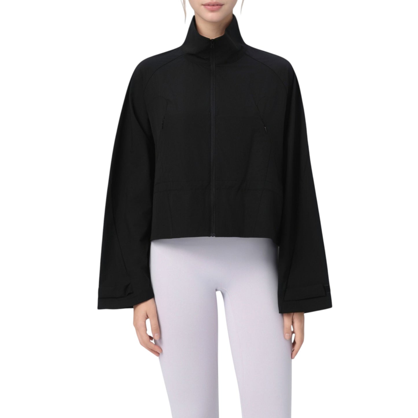 Anna-Kaci Active Women's Zip Up Lightweight Active Jacket with Stand Collar and Relaxed Fit