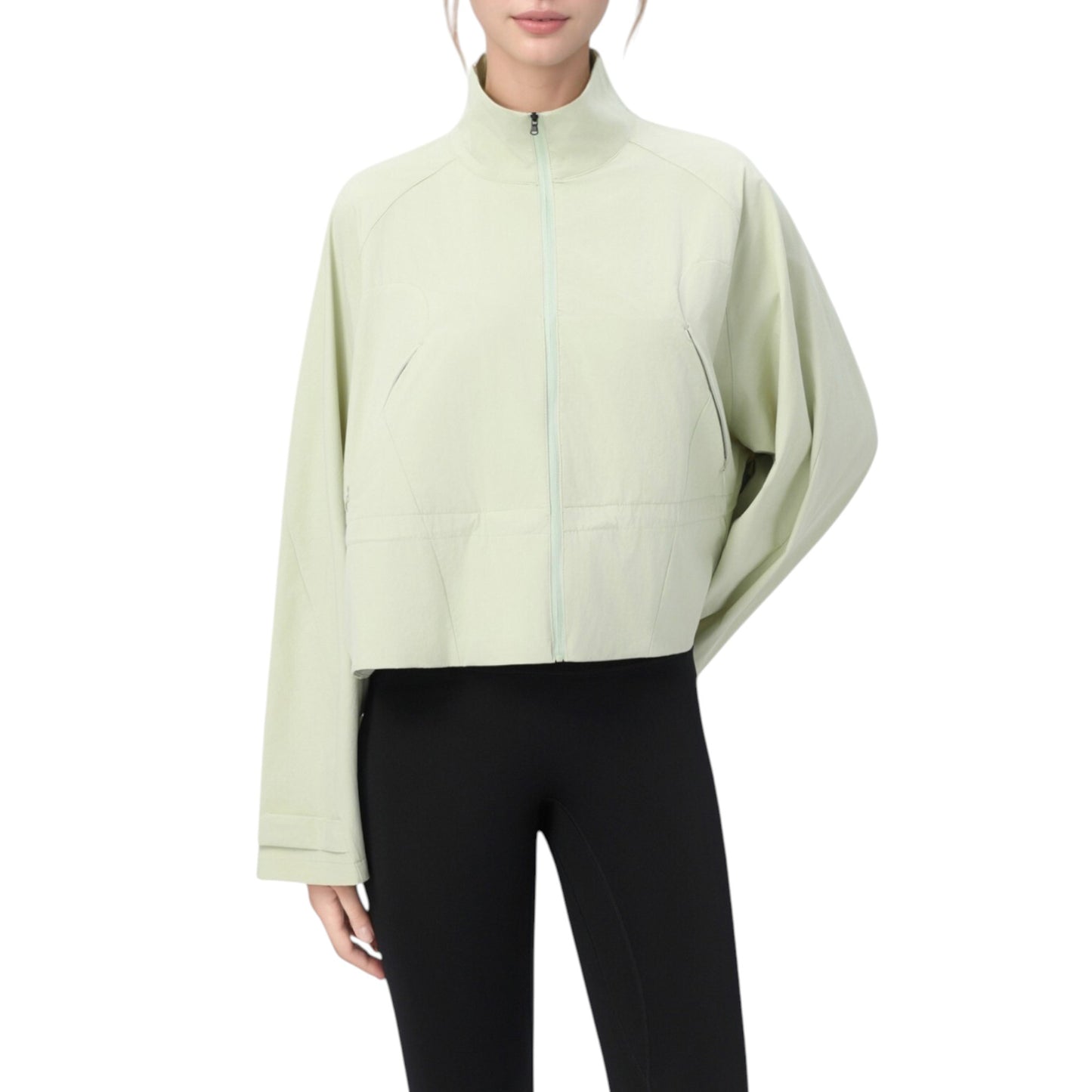 Anna-Kaci Active Women's Zip Up Lightweight Active Jacket with Stand Collar and Relaxed Fit