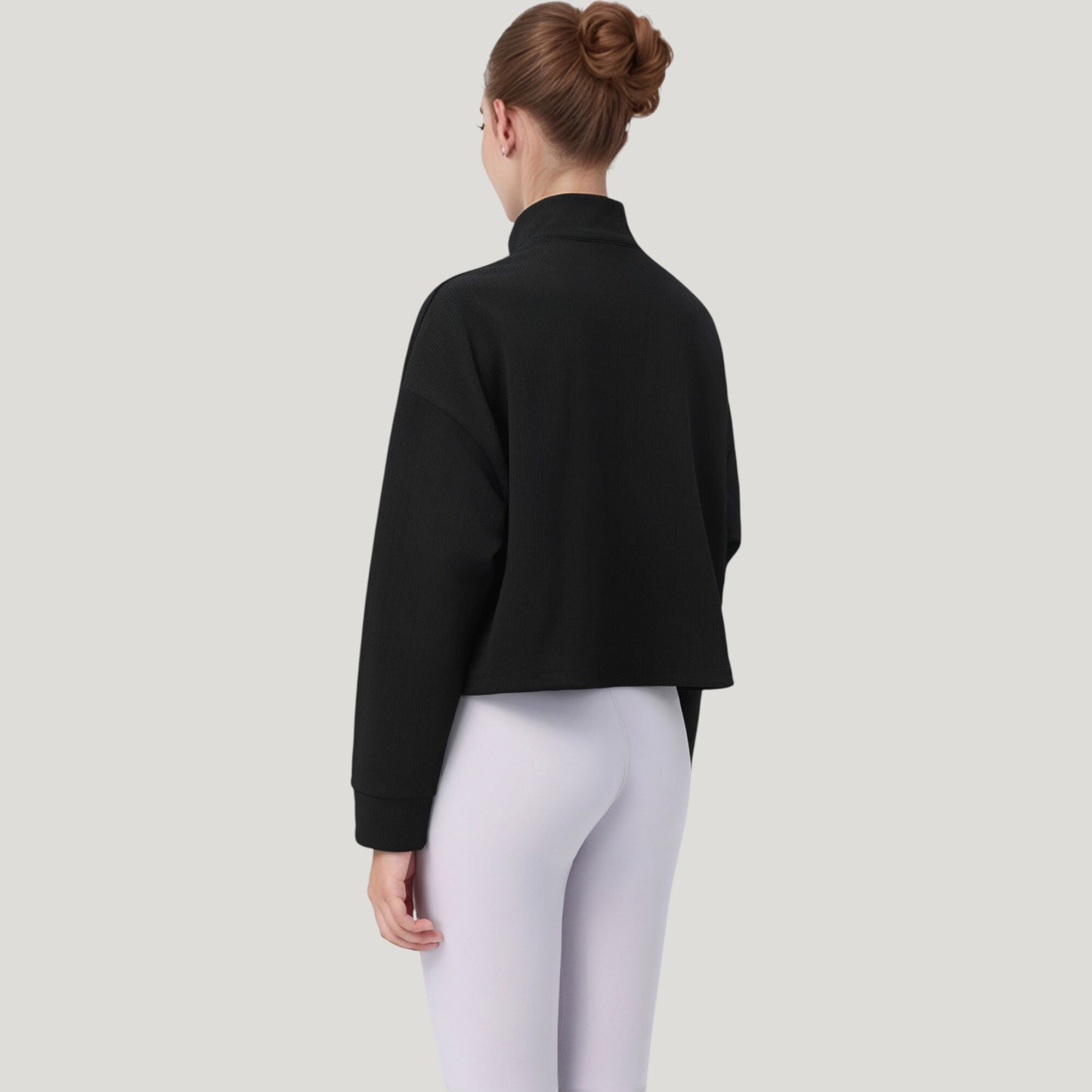 Anna-Kaci Active Women's Long Sleeve Half Zip Pullover Top with Mock Neck and Kangaroo Pocket