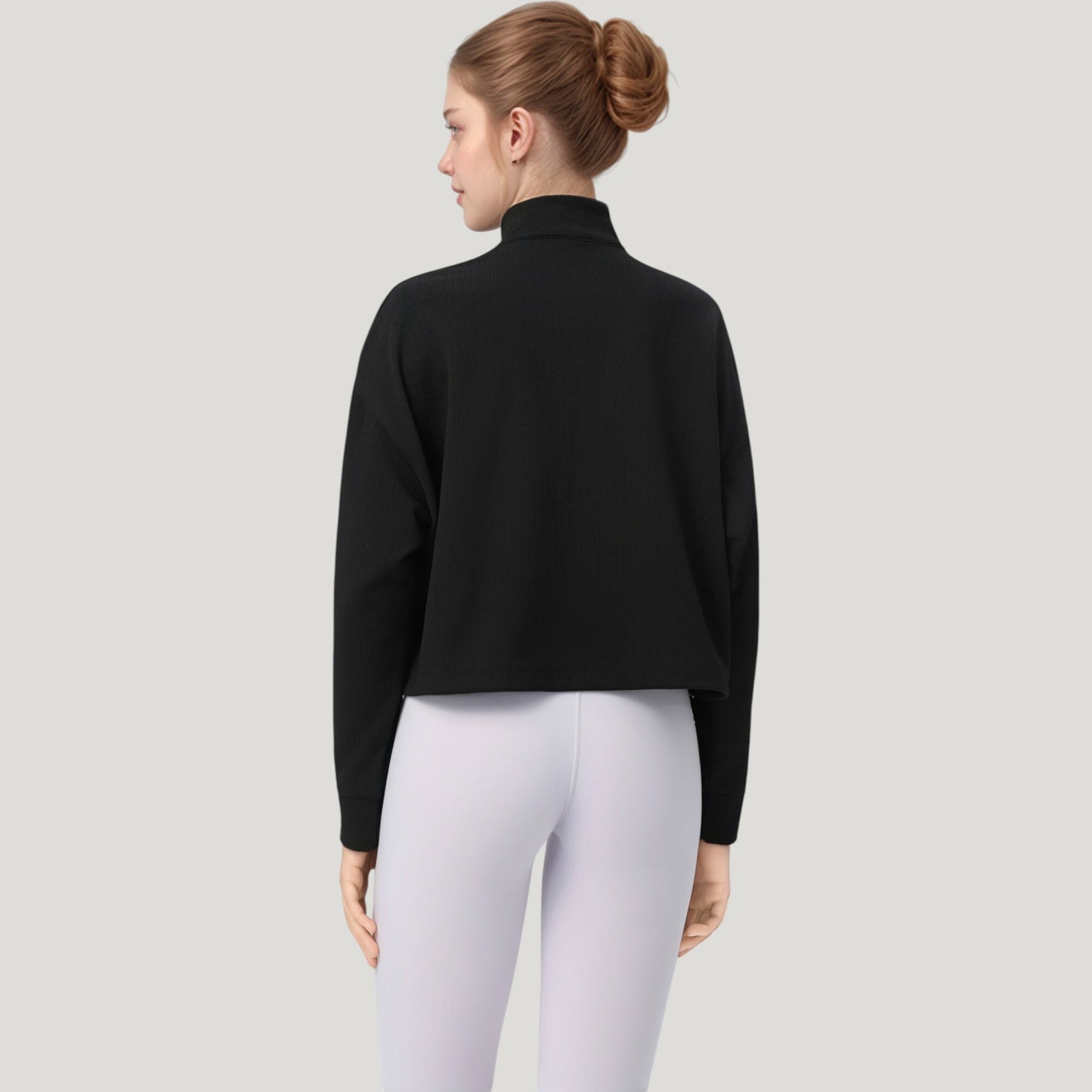 Anna-Kaci Active Women's Long Sleeve Half Zip Pullover Top with Mock Neck and Kangaroo Pocket