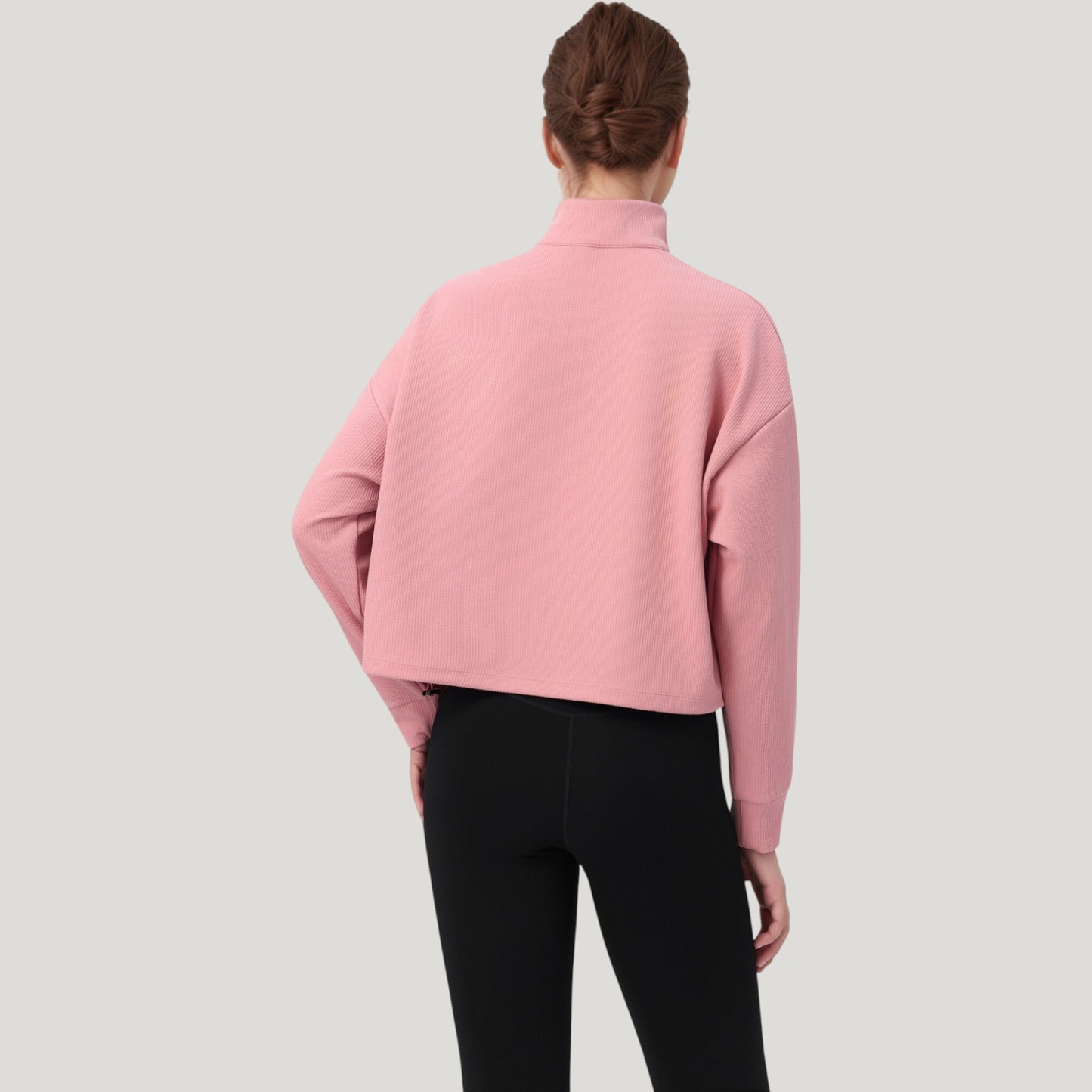 Anna-Kaci Active Women's Long Sleeve Half Zip Pullover Top with Mock Neck and Kangaroo Pocket