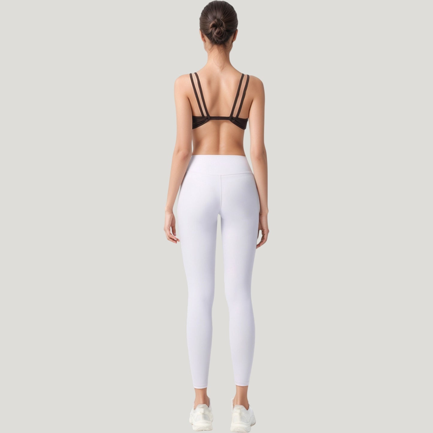 Anna-Kaci Active Women's Scoop Neck Sports Bra with Wide Straps and Seamless Design