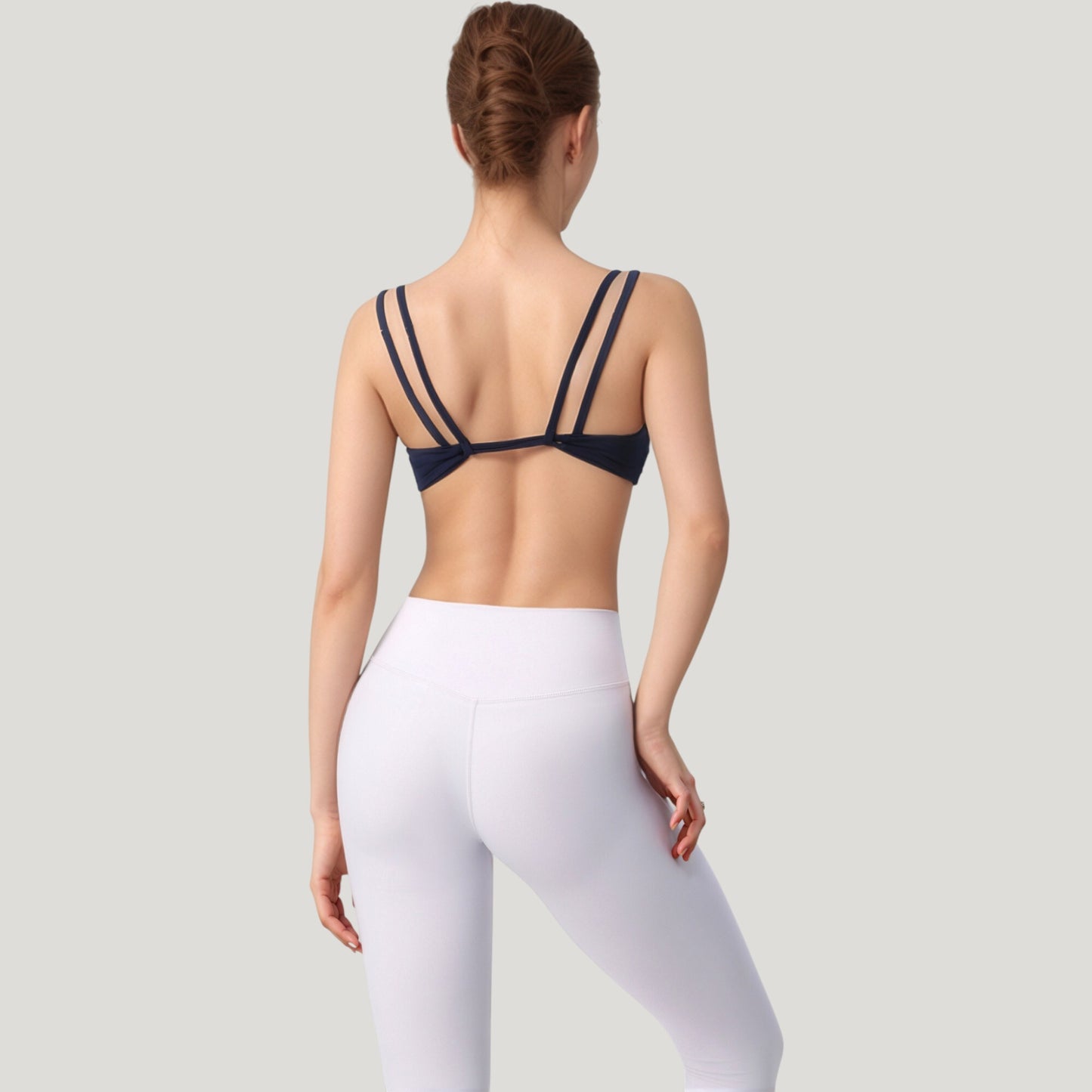 Anna-Kaci Active Women's Scoop Neck Sports Bra with Wide Straps and Seamless Design