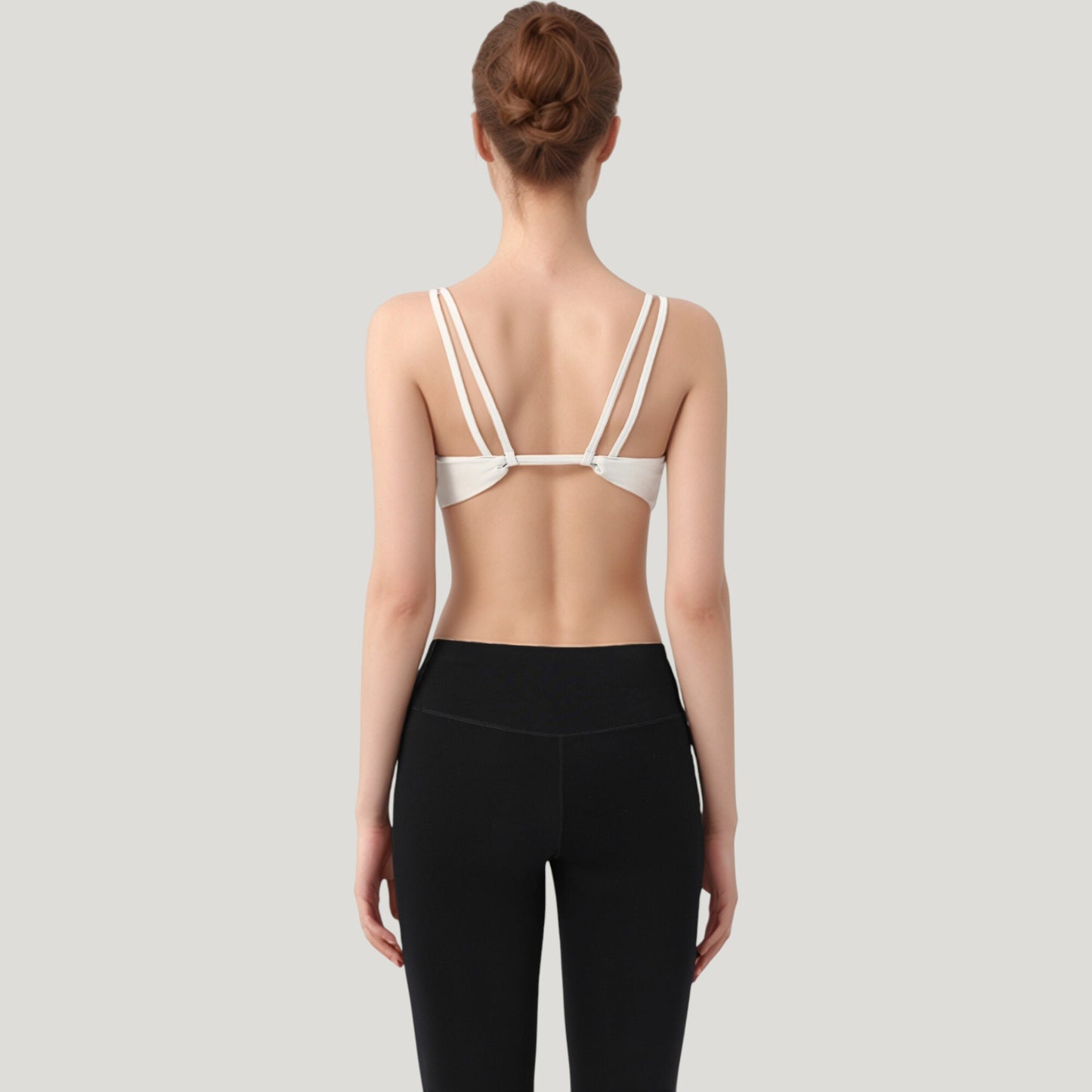 Anna-Kaci Active Women's Scoop Neck Sports Bra with Wide Straps and Seamless Design
