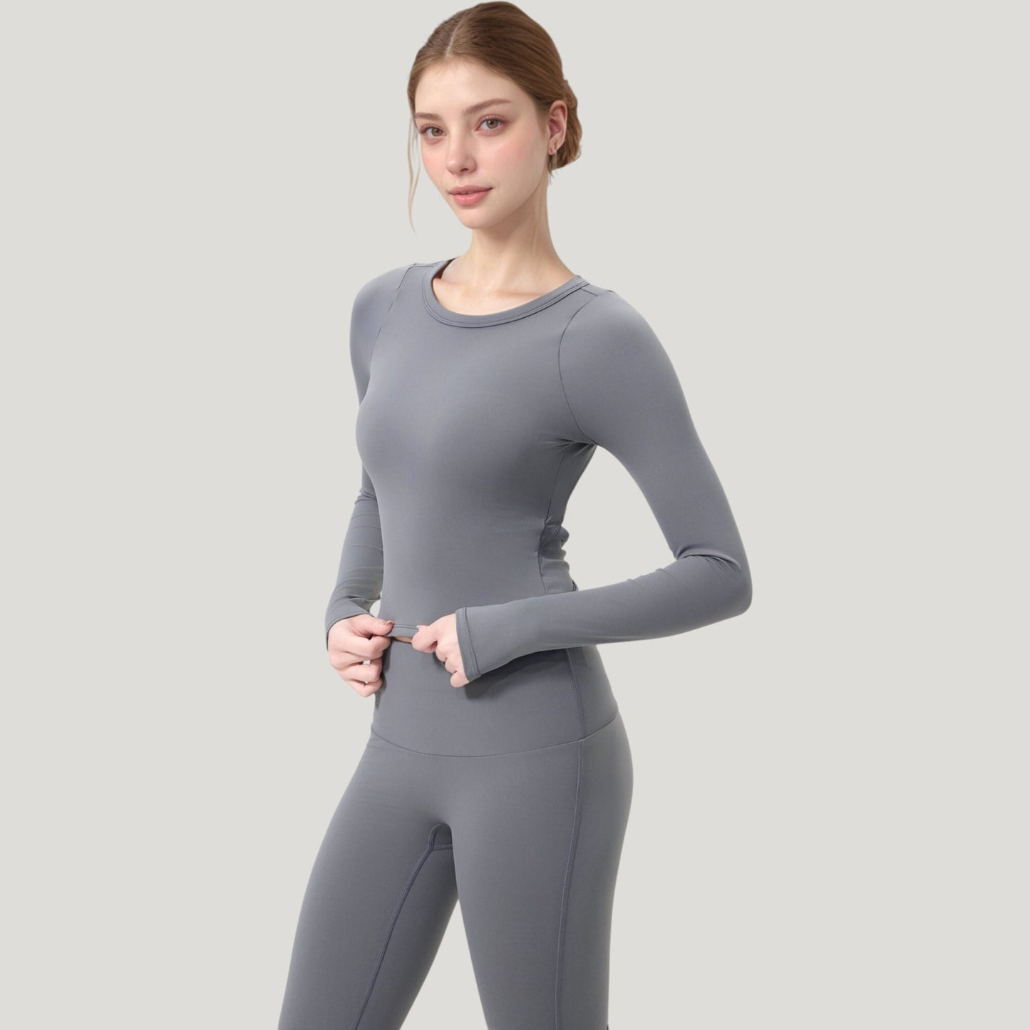 Anna-Kaci Active Women's Long Sleeve Cropped Sports Top with Open Back and Crisscross Strap Detail