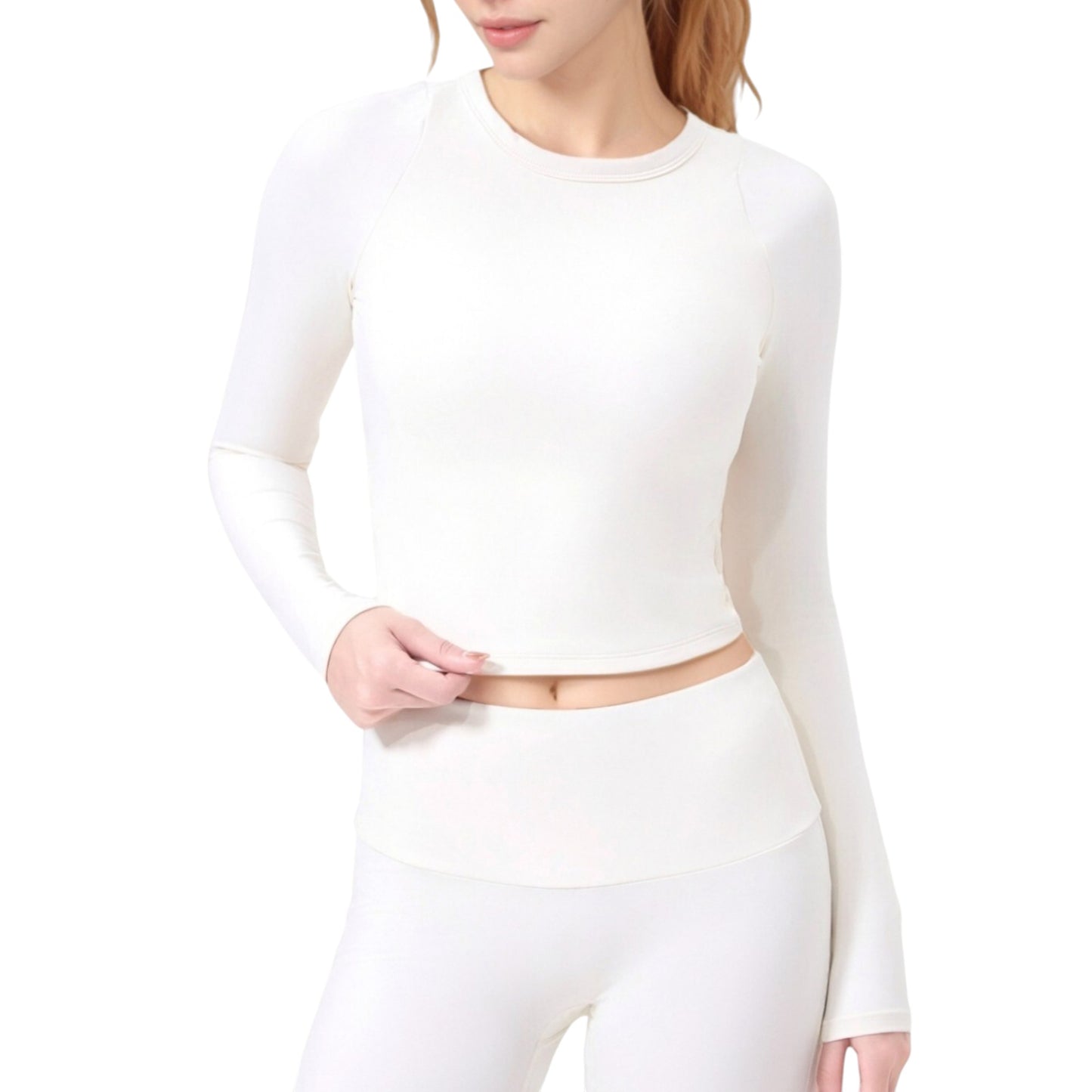 Anna-Kaci Active Women's Long Sleeve Cropped Sports Top with Open Back and Crisscross Strap Detail