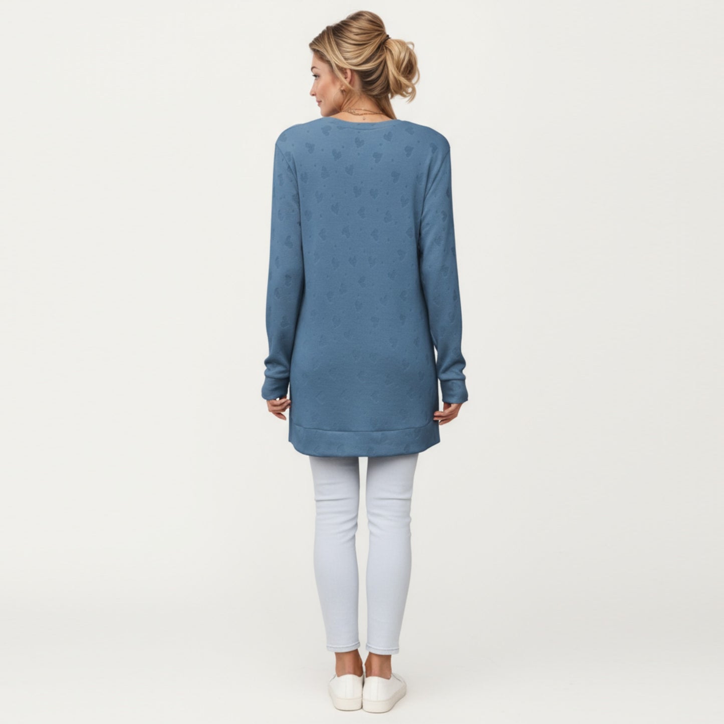 Anna-Kaci Women's Long Sleeve Oversized Pullover Top with High-Low Hem and Relaxed Fit