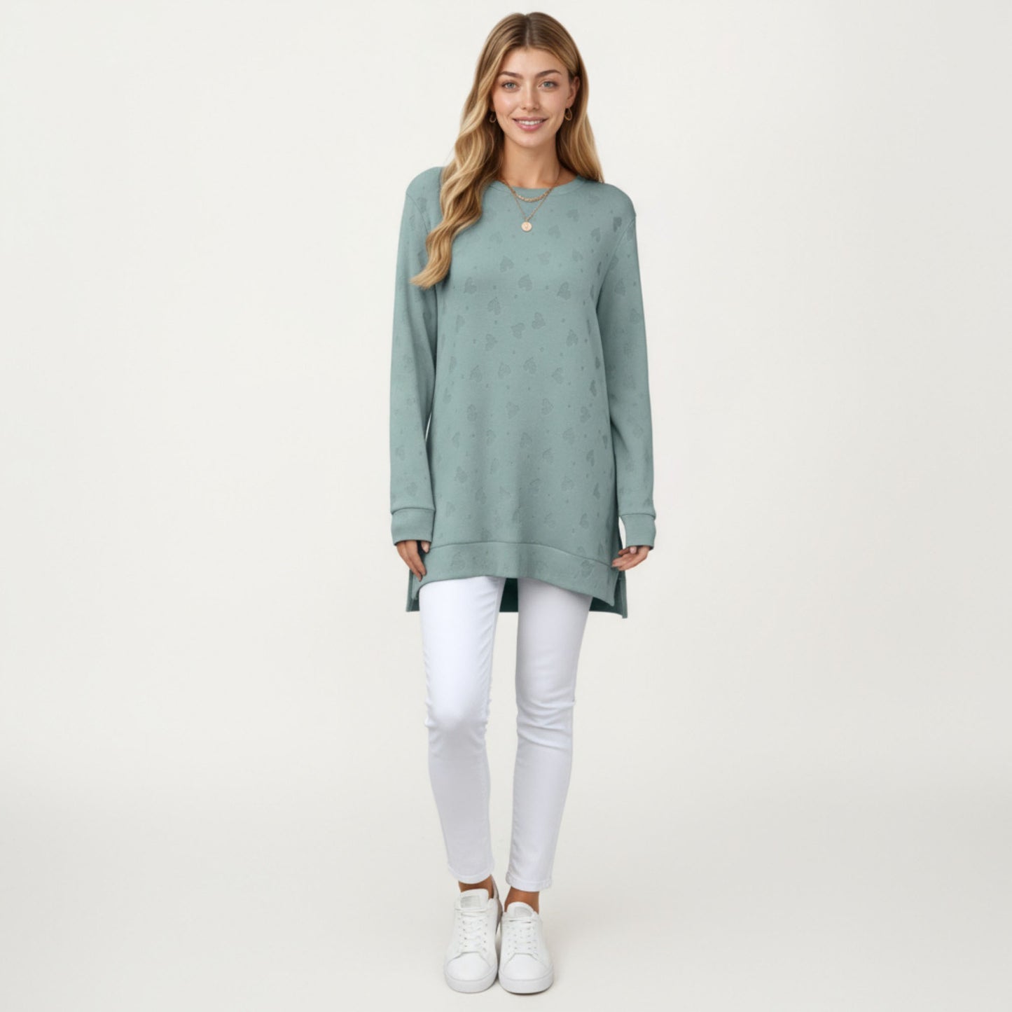 Anna-Kaci Women's Long Sleeve Oversized Pullover Top with High-Low Hem and Relaxed Fit