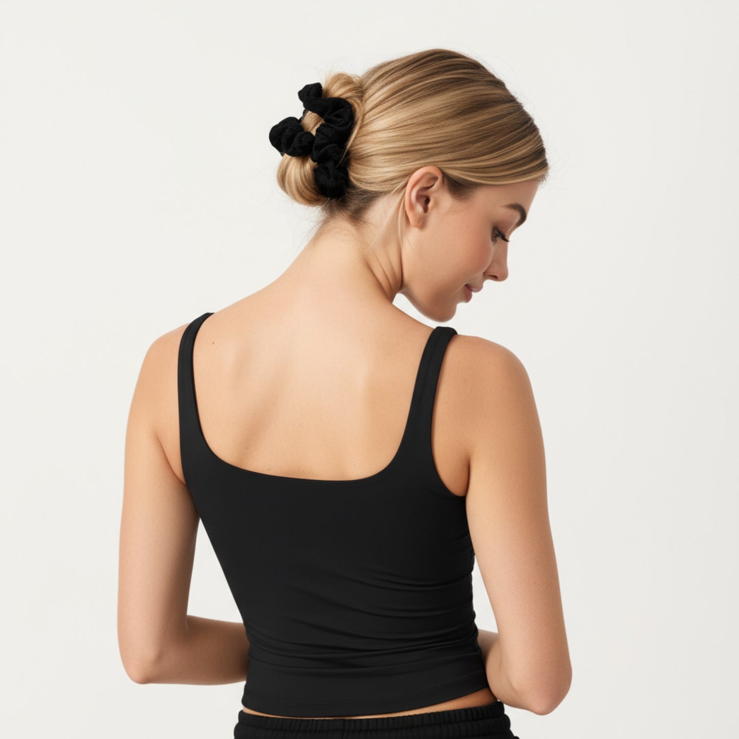 Anna-Kaci Active Women's Square Neck Ribbed Tank Top with Body-Hugging Fit