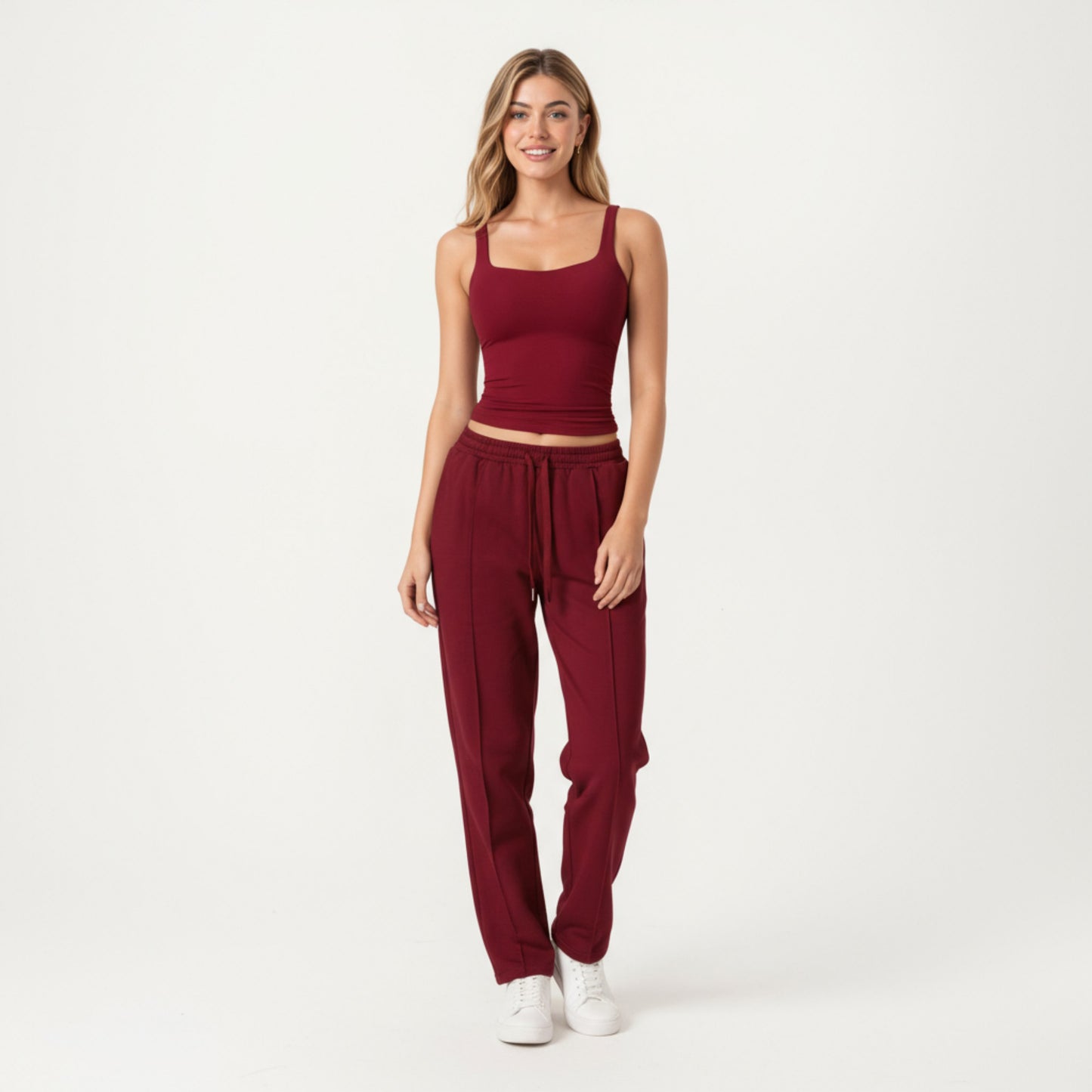 Anna-Kaci Active Women's Square Neck Ribbed Tank Top with Body-Hugging Fit